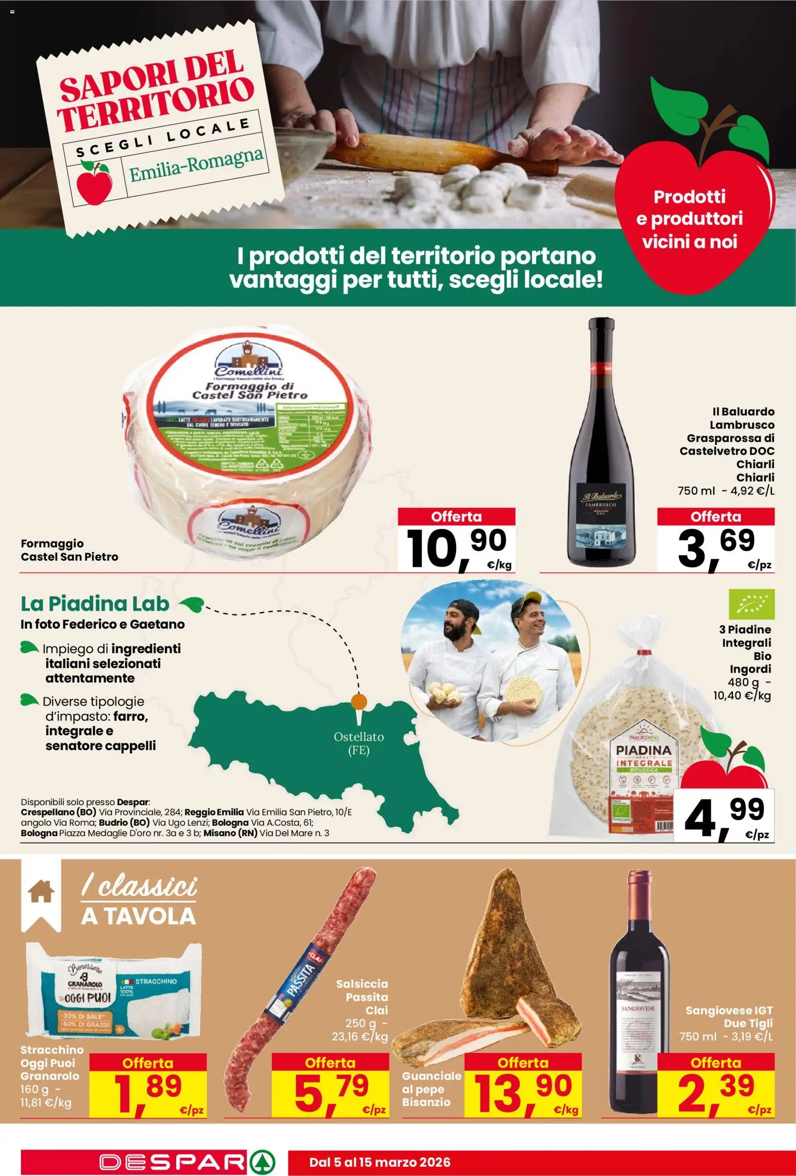 Volantino Despar del 05.03.2026 | Pagina: 8 | Prodotti: Pepe, Formaggio, Salsiccia, Stracchino