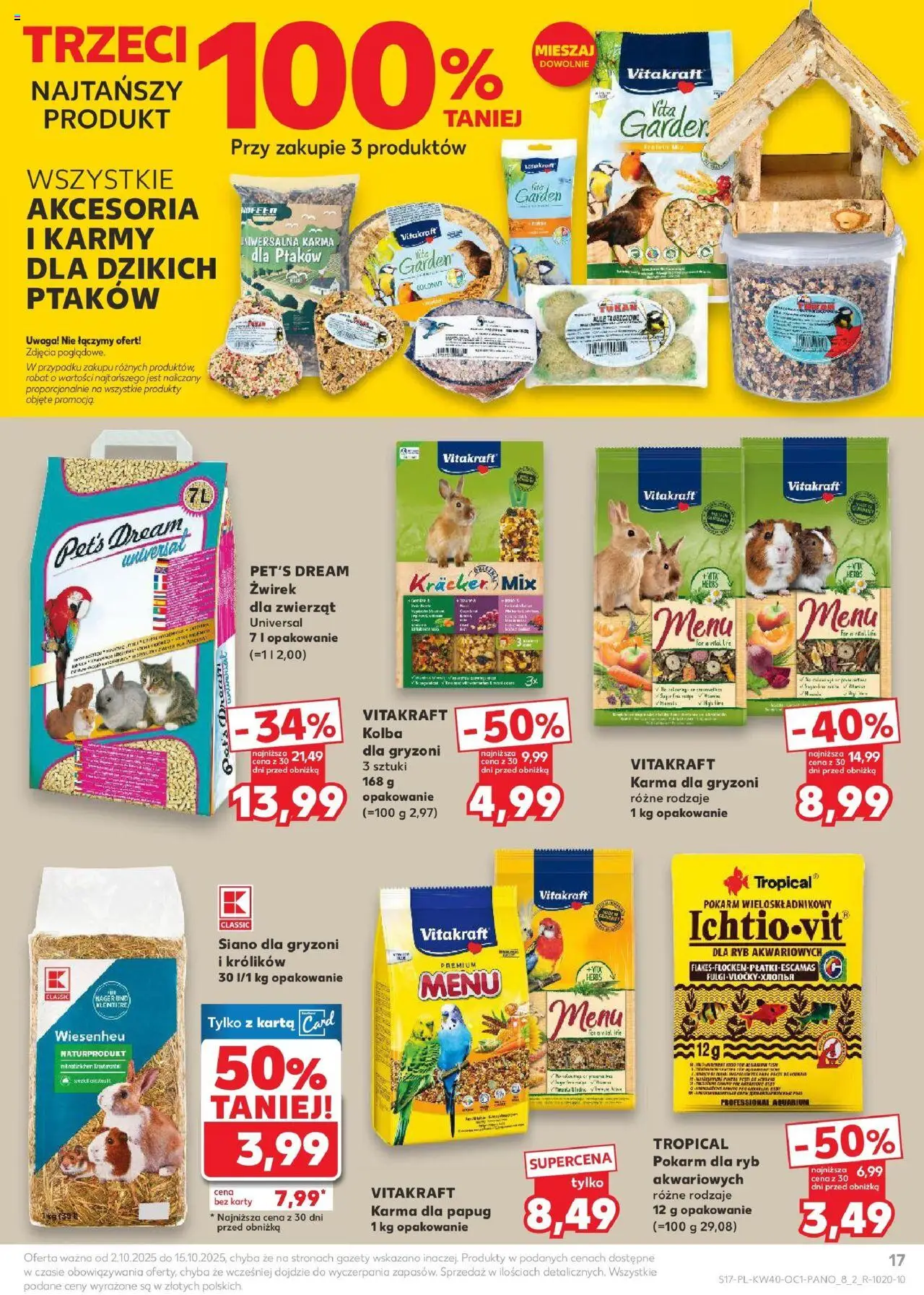 Kaufland gazetka - Zwierzęta od 02.10.2025 | Strona: 17 | Produkty: Karta