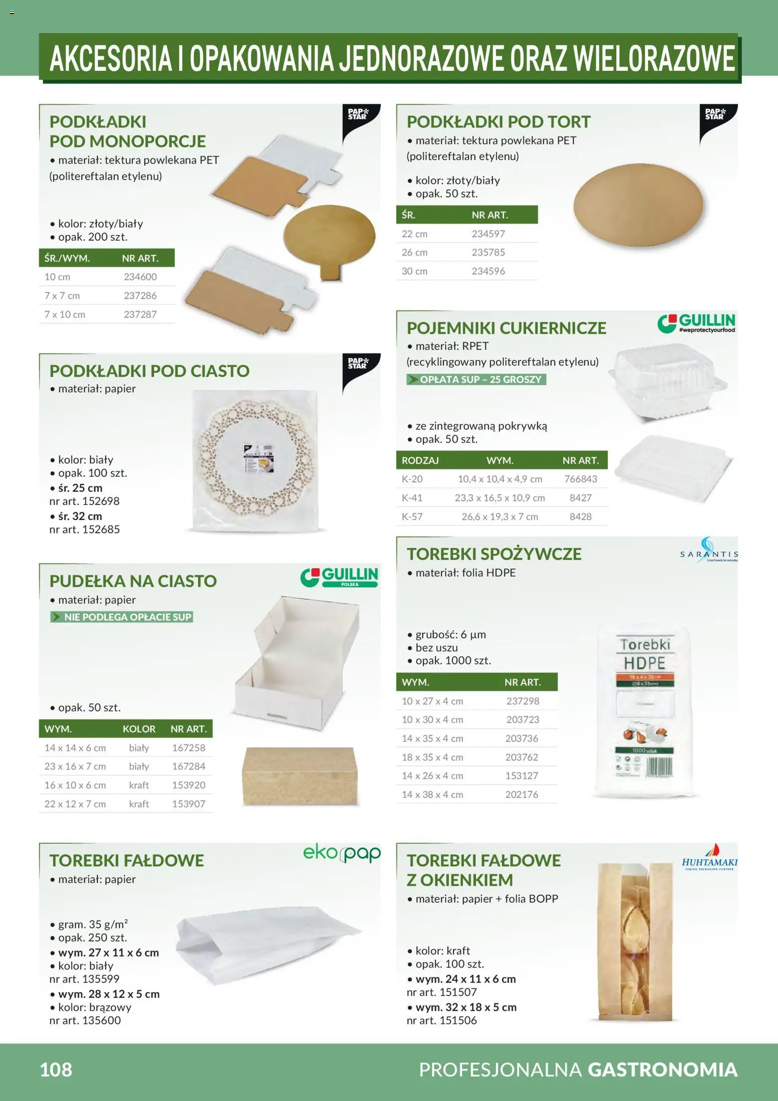 Makro Gazetka - Profesjonalna Gastronomia od 01.02.2026 | Strona: 108 | Produkty: Ciasto, Tort, Torebki
