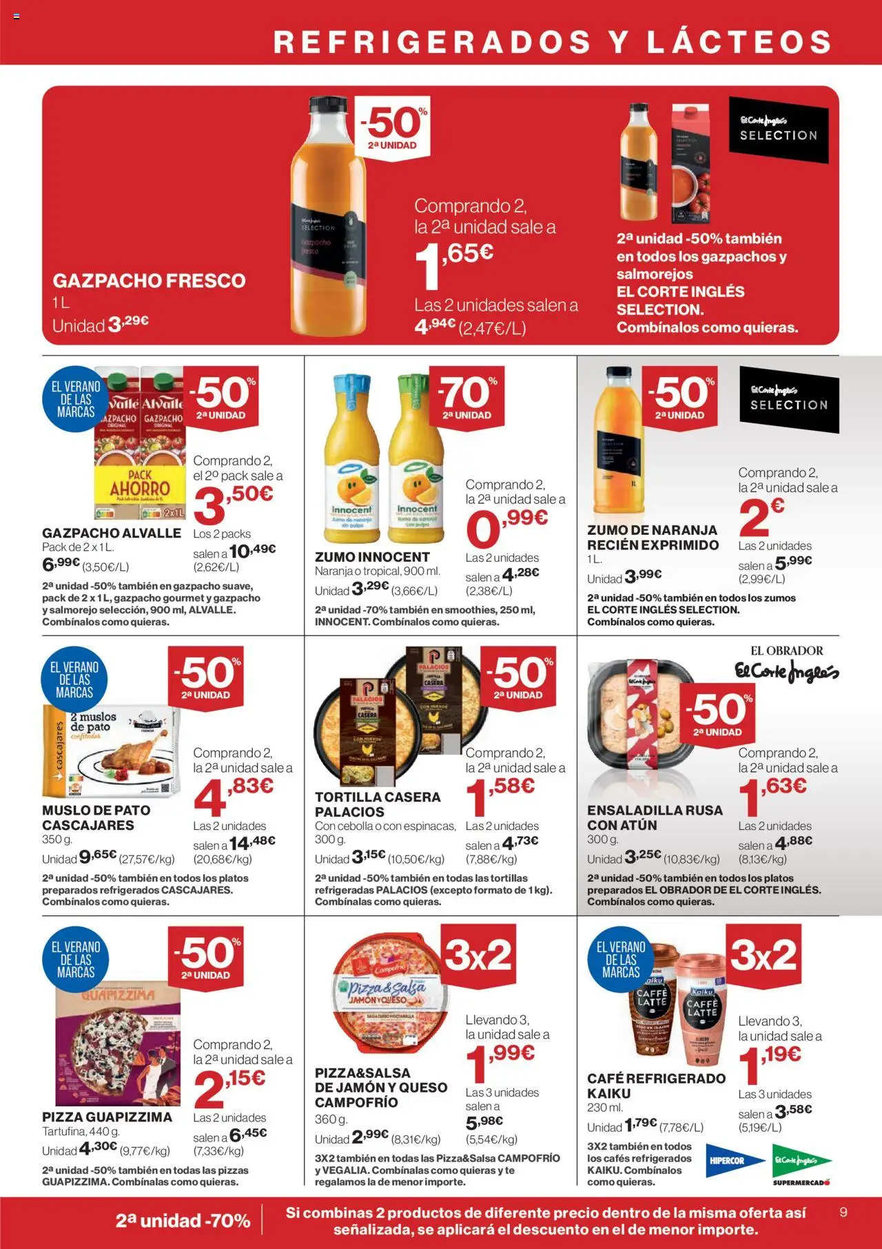 Hipercor catálogo │ válido desde el 14.08.2025 | Página: 9 | Productos: Ensaladilla, Queso, Café, Παγωμένο τσάι