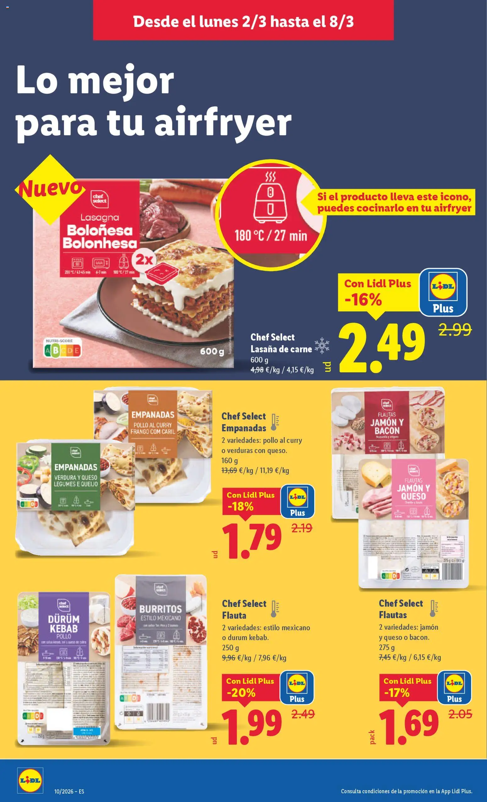 Lidl folleto │ válido desde el 02.03.2026 | Página: 26 | Productos: Queso, Jamón, Lasaña