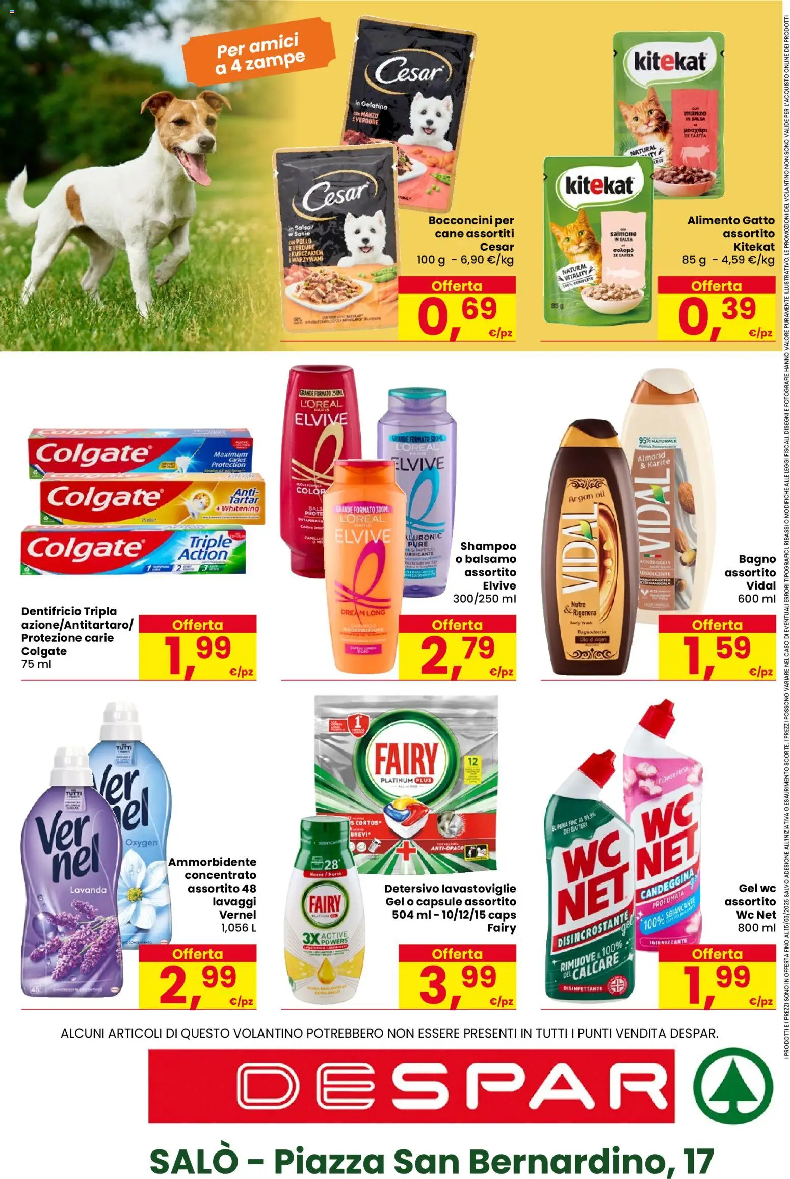 Volantino Despar del 05.03.2026 | Pagina: 16 | Prodotti: Ammorbidente, Salmone, Manzo, WC