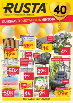 Rusta-mainoslehti voimassa 13.04.2026 alkaen