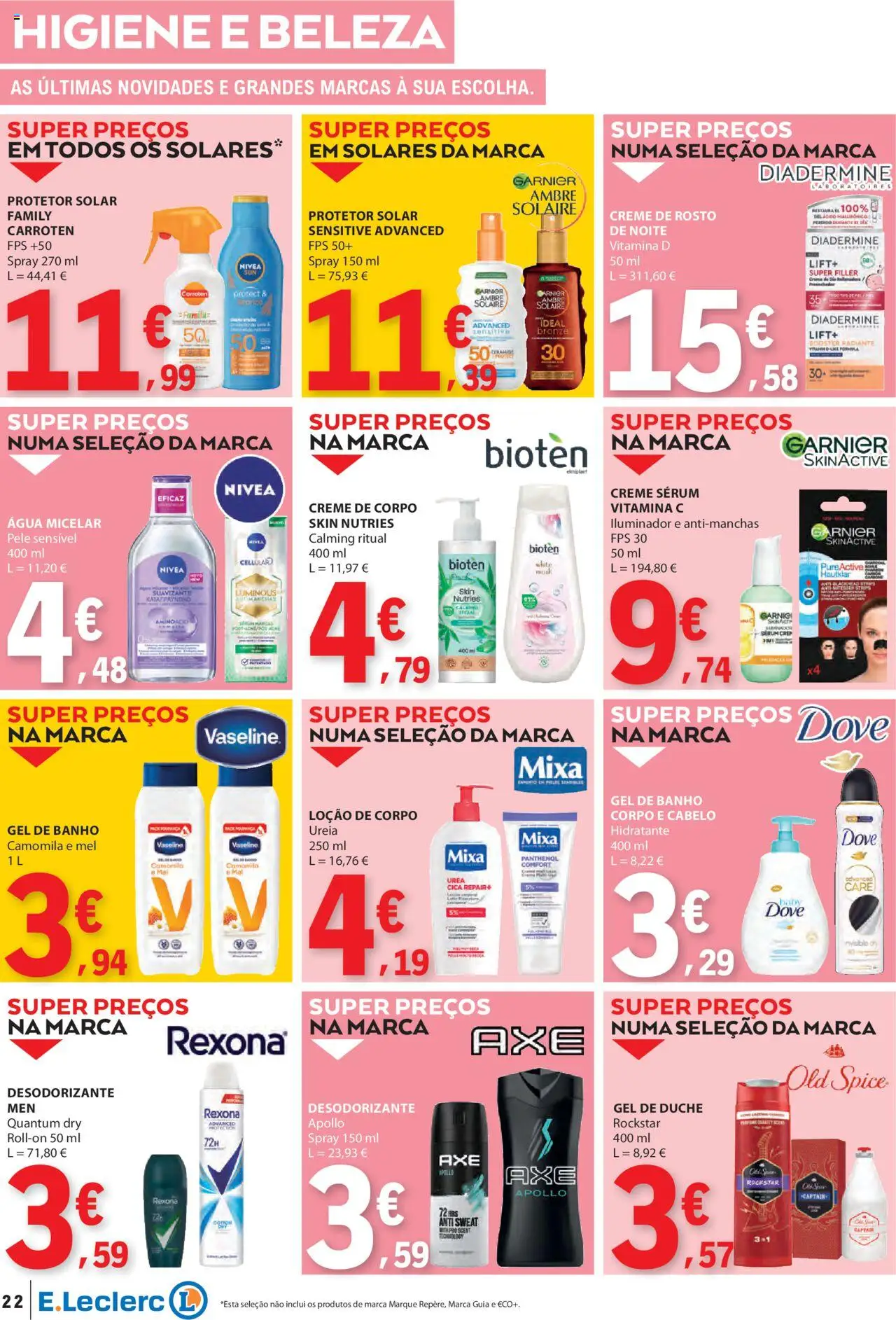 E.Leclerc - Folheto Semanal │ válido de 03.07.2025 | Página: 22 | Produtos: Banho, Vitamina c, Vitamina d, Creme
