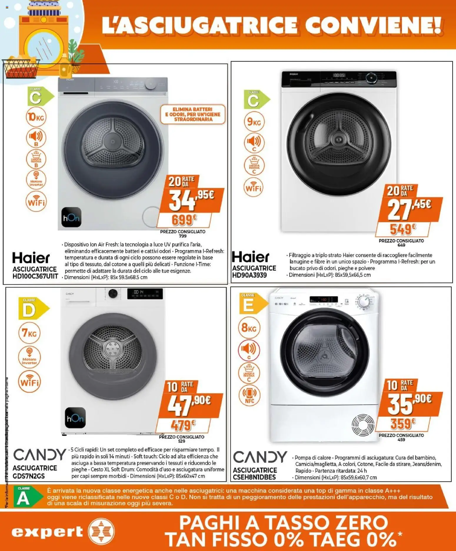 Volantino Expert del 15.01.2026 | Pagina: 19 | Prodotti: Top, Asciugatrice, Scala