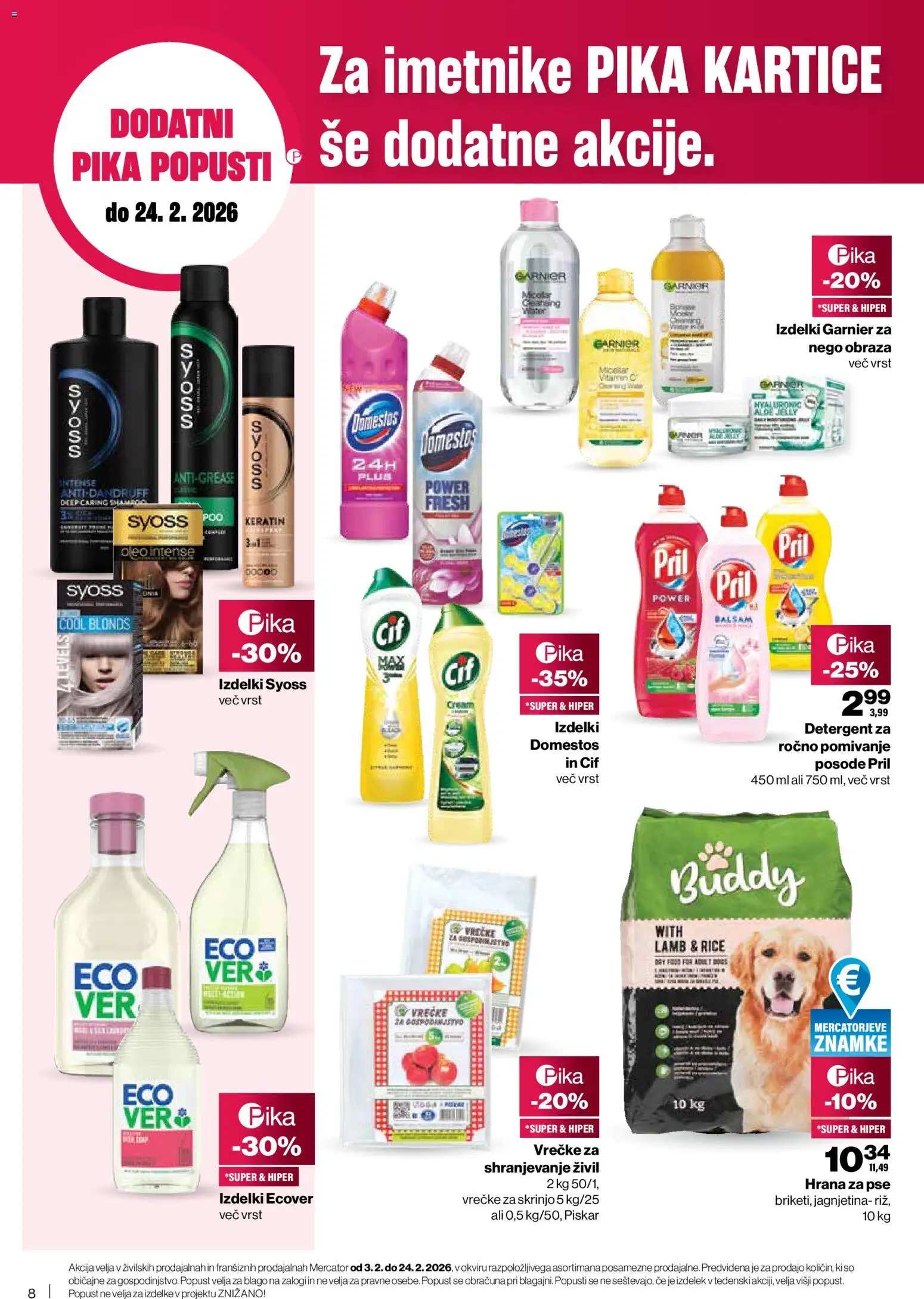 Novi Mercator katalog ponudbe – veljaven od 05.02.2026 | Stran: 8 | Izdelki: Hrana za pse, Detergent, Riz