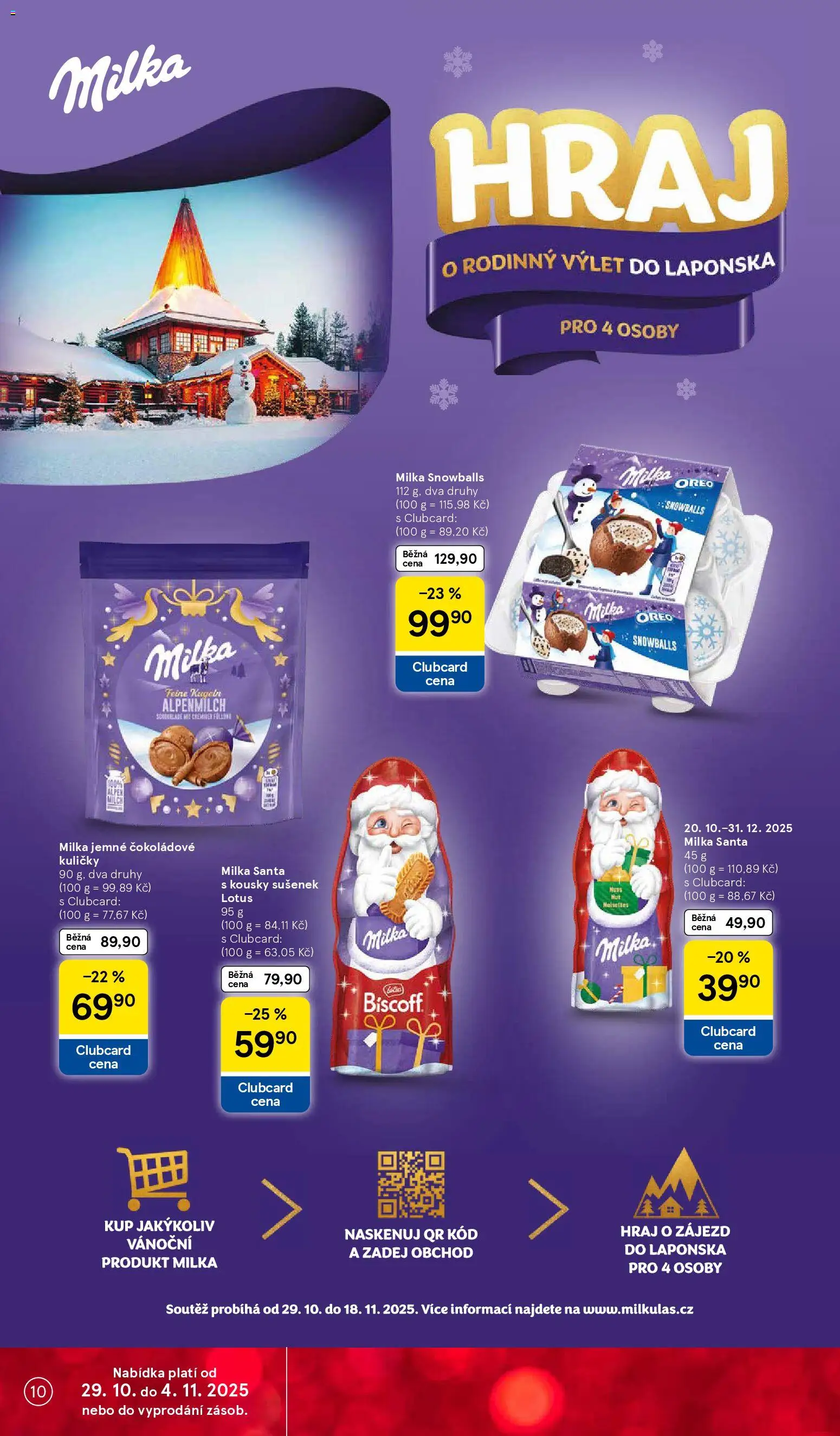 Tesco leták - Hypermarket od 29.10.2025 | Strana: 10 | Produkty: Milka, Oreo, Kuličky, Lotus