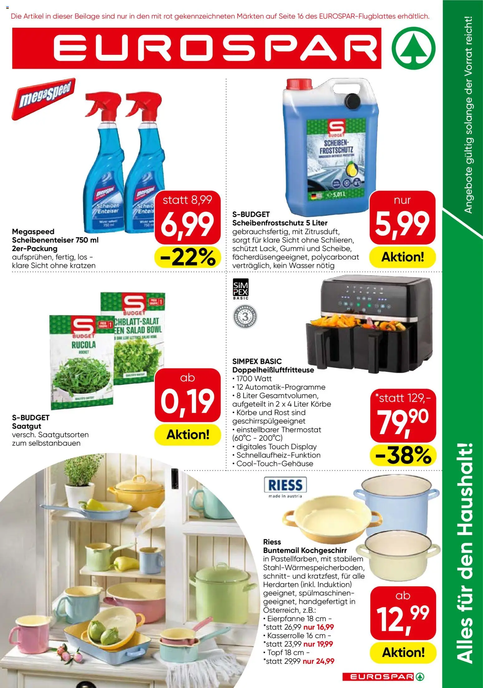 Eurospar Alles fuer den Haushalt - Tirol gültig ab 02.01.2026 | Seite: 1 | Produkte: Wasser
