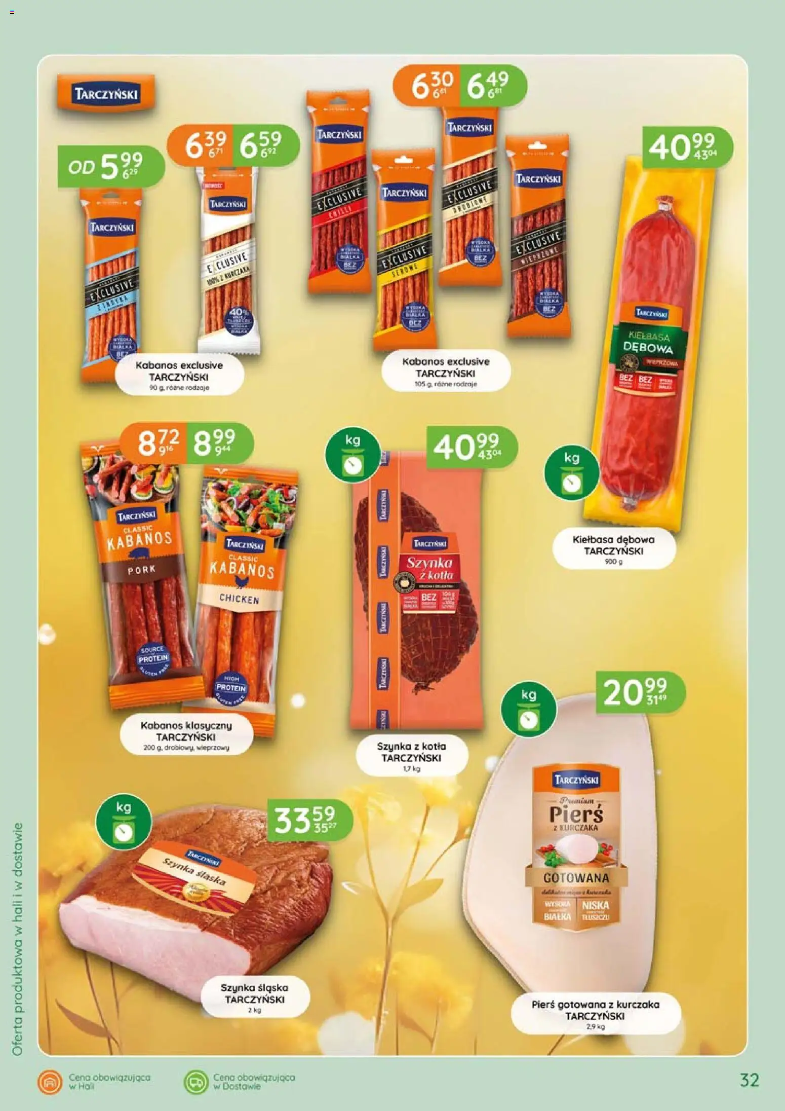 Eurocash gazetka - Katalog Wędlin od 02.04.2026 | Strona: 32 | Produkty: Kiełbasa, Pierś z kurczaka, Szynka