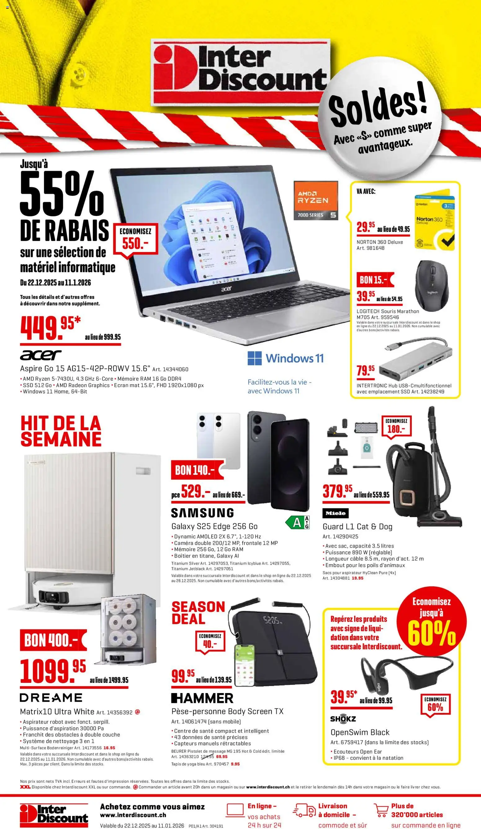 Interdiscount Aktionen FR – gültig ab 22.12.2025 | Seite: 24 | Produkte: Samsung, Miele