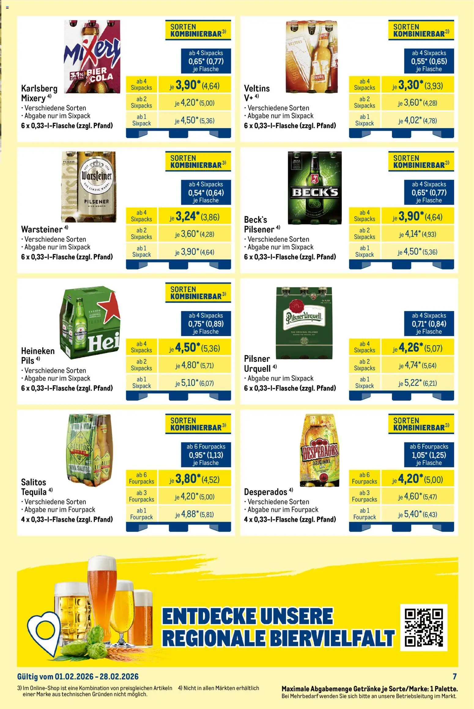 Metro  Monats-Mix – gültig ab 01.02.2026 | Seite: 7 | Produkte: Mixer, Bier, Heineken, Desperados