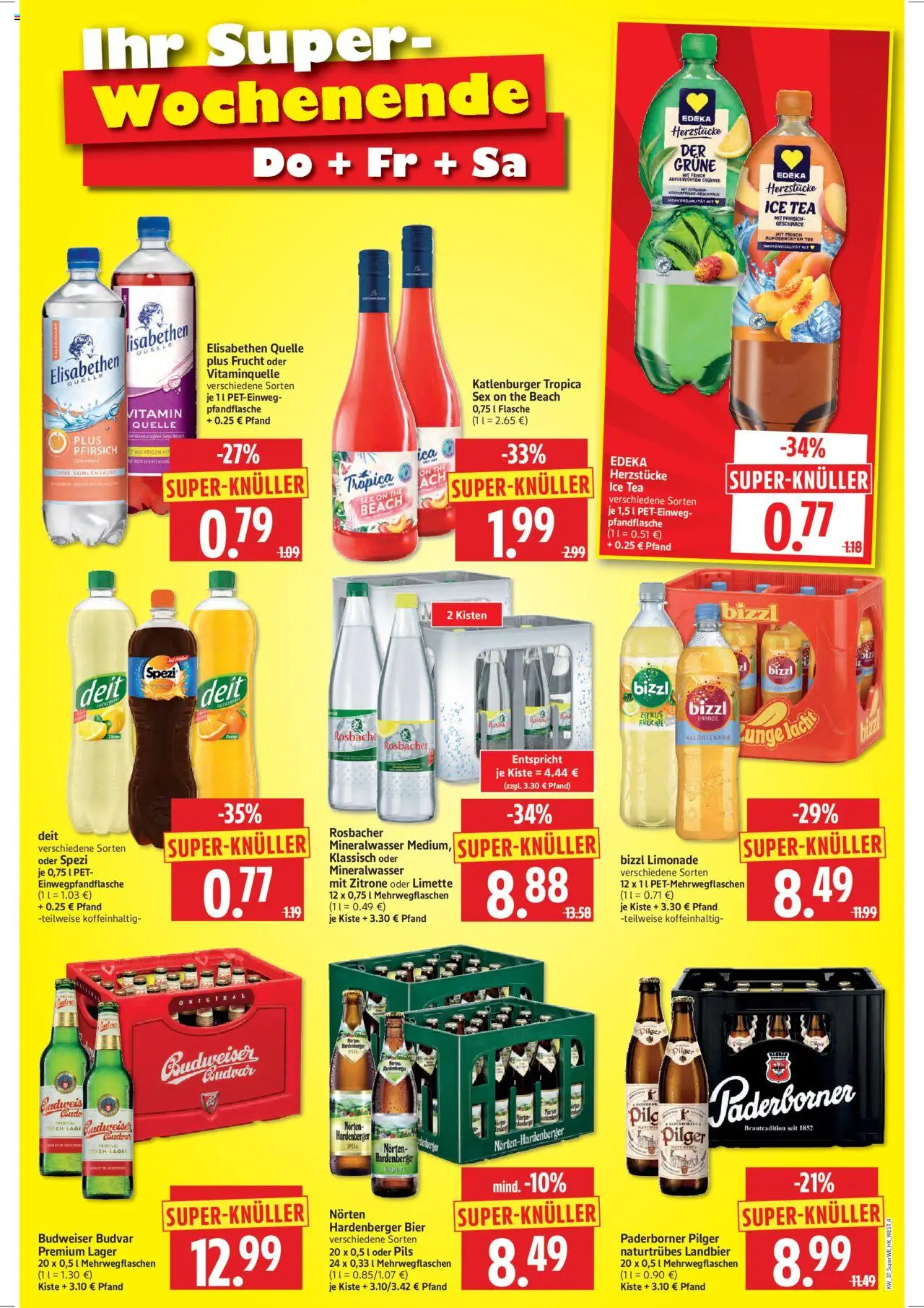 HERKULES - Sonderbeilage – gültig ab 11.09.2025 | Seite: 4 | Produkte: Bier, Pils, Pfirsich, Budweiser