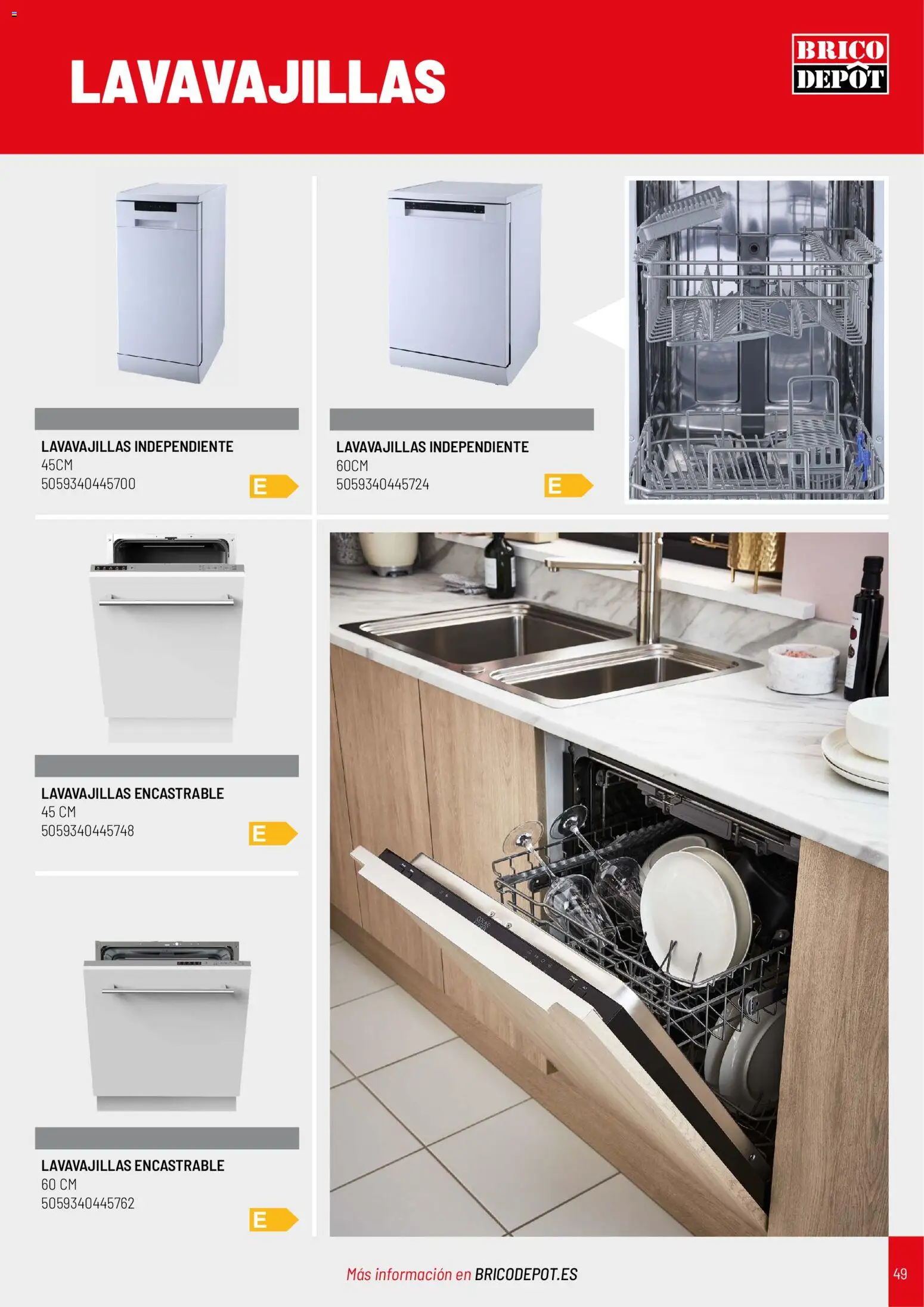 Brico Depôt Cocinas │ válido desde el 11.03.2026 | Página: 49 | Productos: Lavavajillas