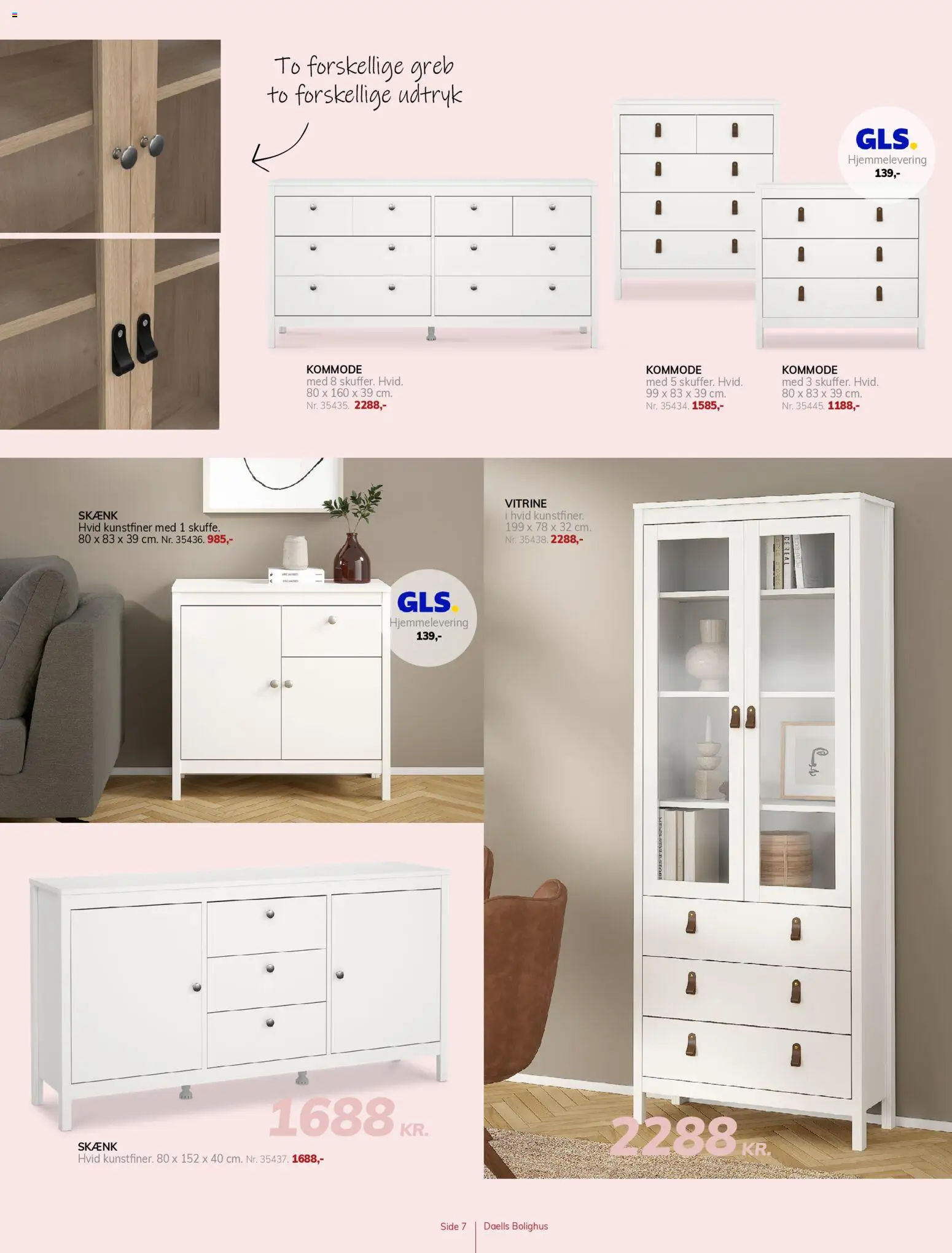 Daells Bolighus tilbudsavis – gyldig fra 11.02.2026 | Side: 7 | Produkter: Kommode, Skænk, Vitrine