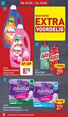 Aldi folder week 11 - Voorbeeld van een folder van Aldi, geldig van 09.03.2026 | Pagina: 20 | Producten: Wasmiddel, Robijn, Fles, Allesreiniger
