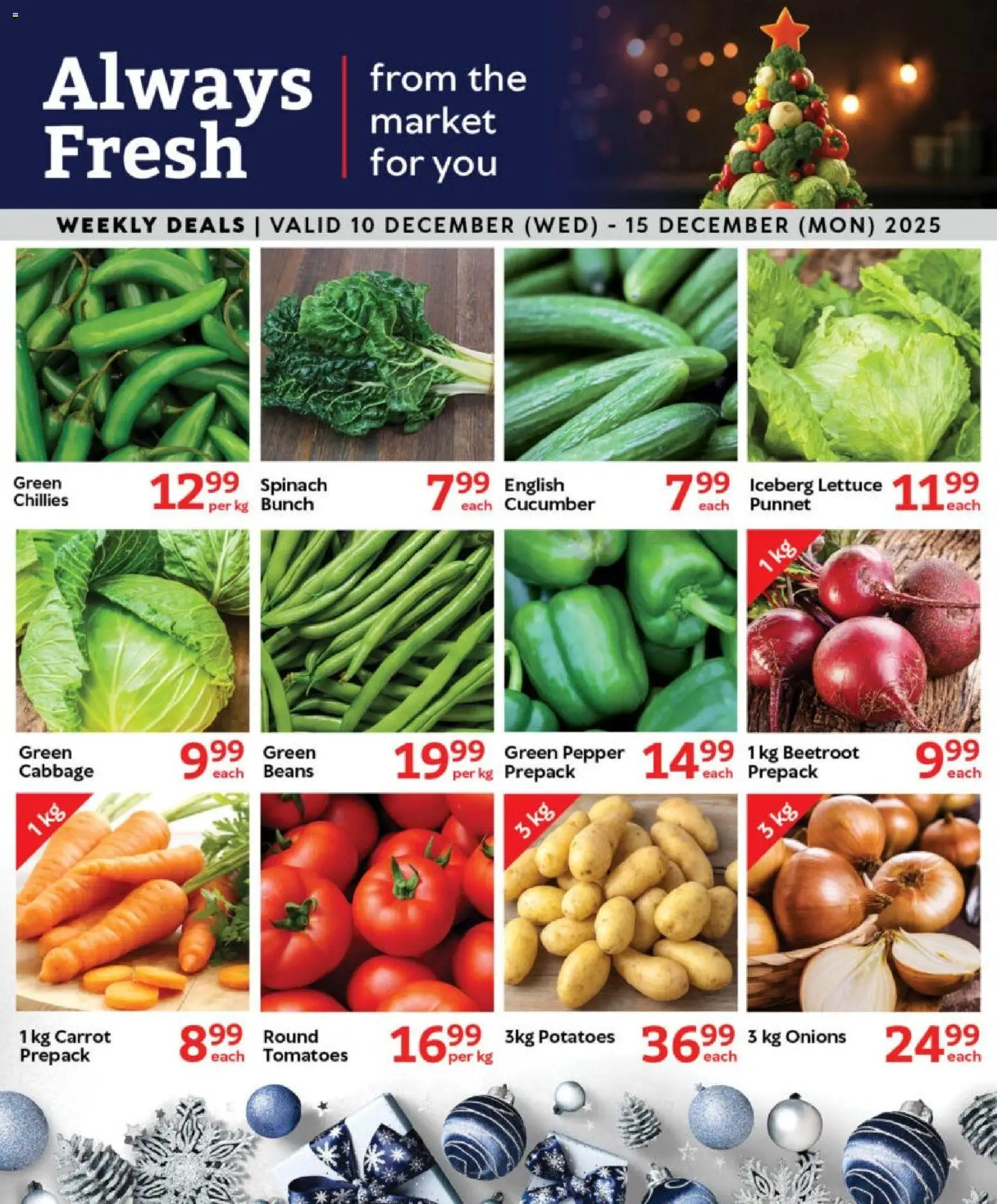 New Oxford Freshmarket catalogue – valid from 10.12.2025 | Page: 9 | Products: Tomatoes, Potatoes, Onions, Pepper