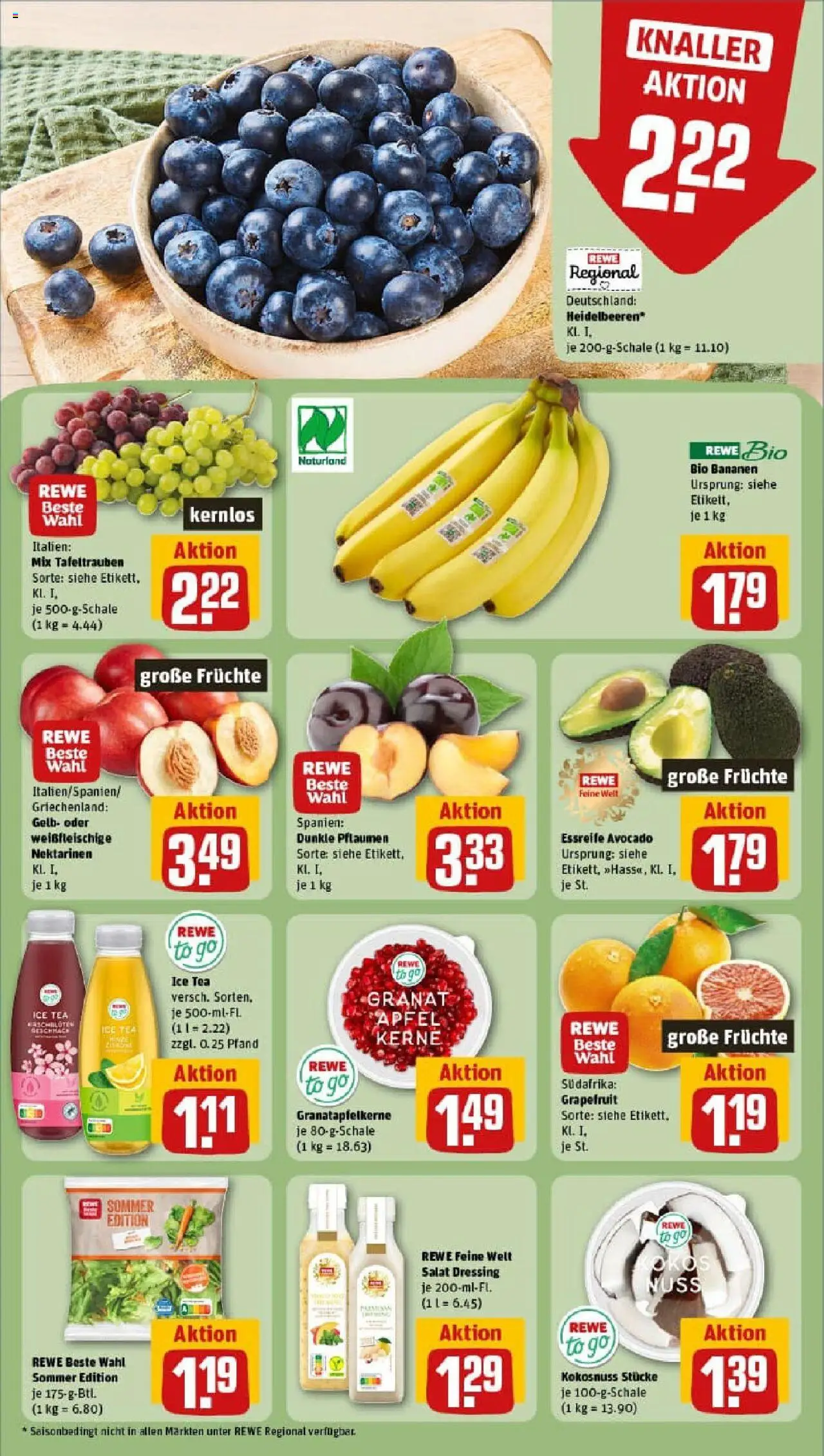 Rewe prospekt Dormagen / Zons	 - gültig ab dem 03.08.2025 | Seite: 6 | Produkte: Dressing, Äpfel, Bananen, Salat