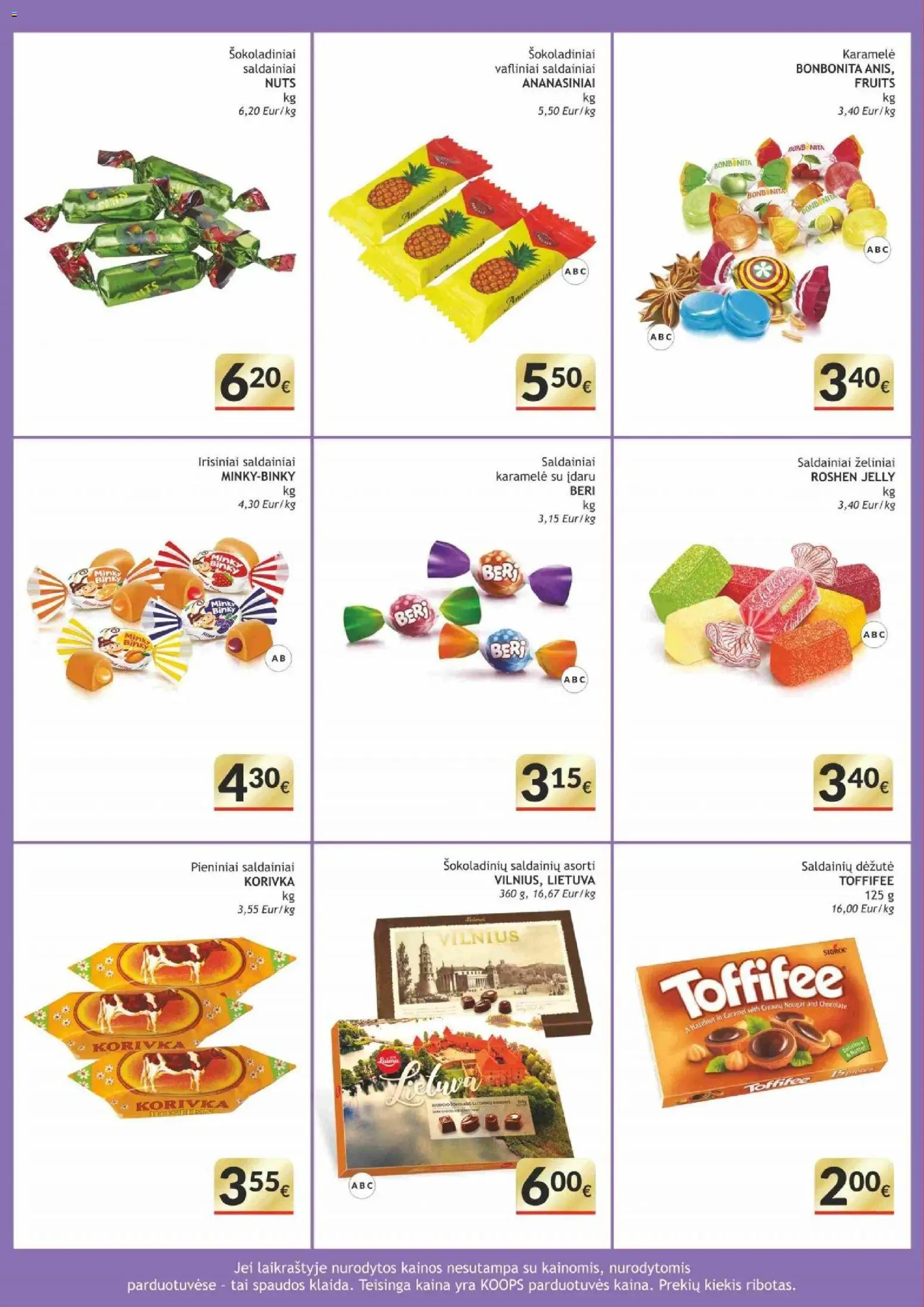Koops akcijos nuo 09.03.2026 | Puslapis: 12 | Prekių: Saldainiai