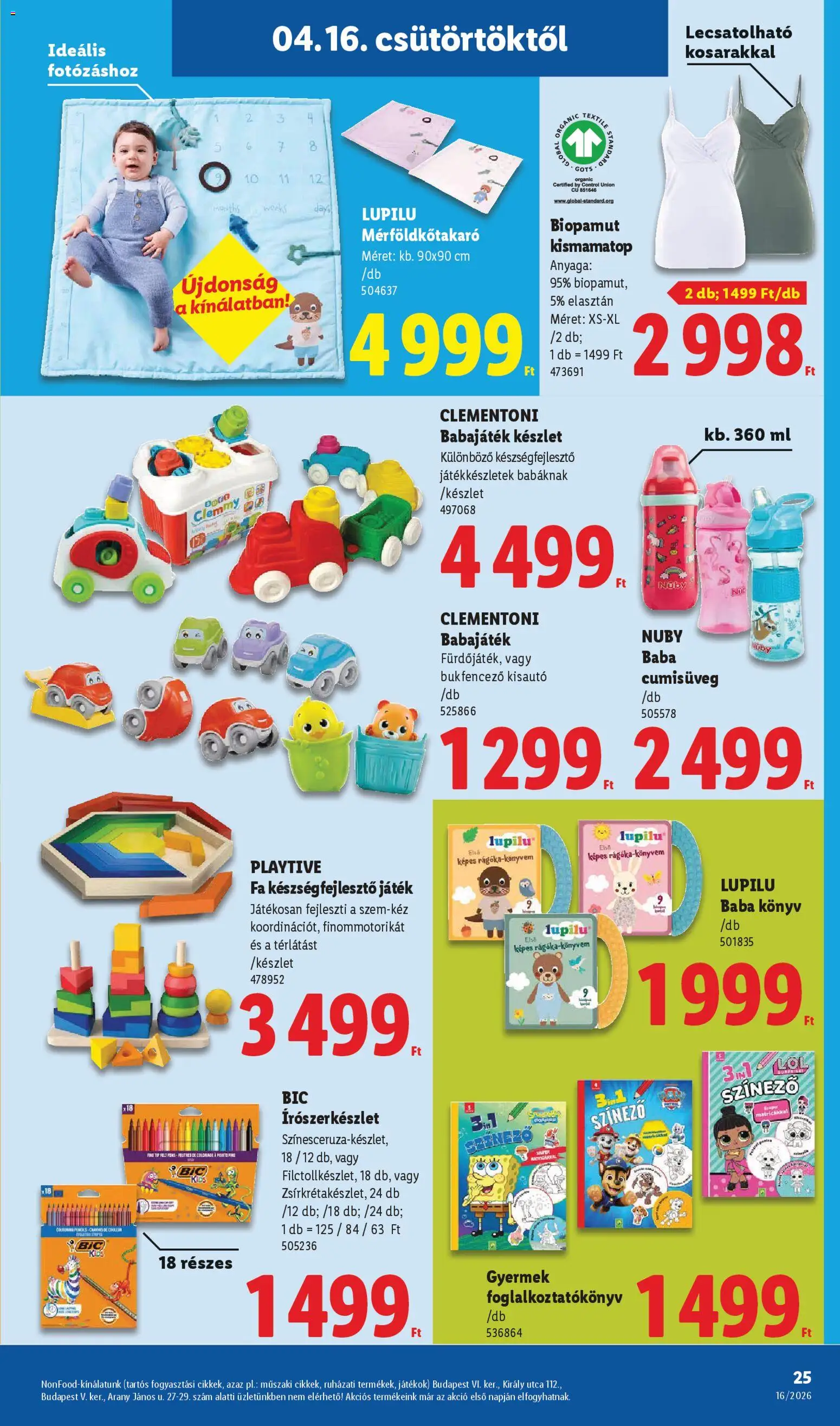 Lidl akciós ujság - amely érvényes a következő dátumtól: 16.04.2026 | Oldal: 25 | Termékek: Játék, Játékok