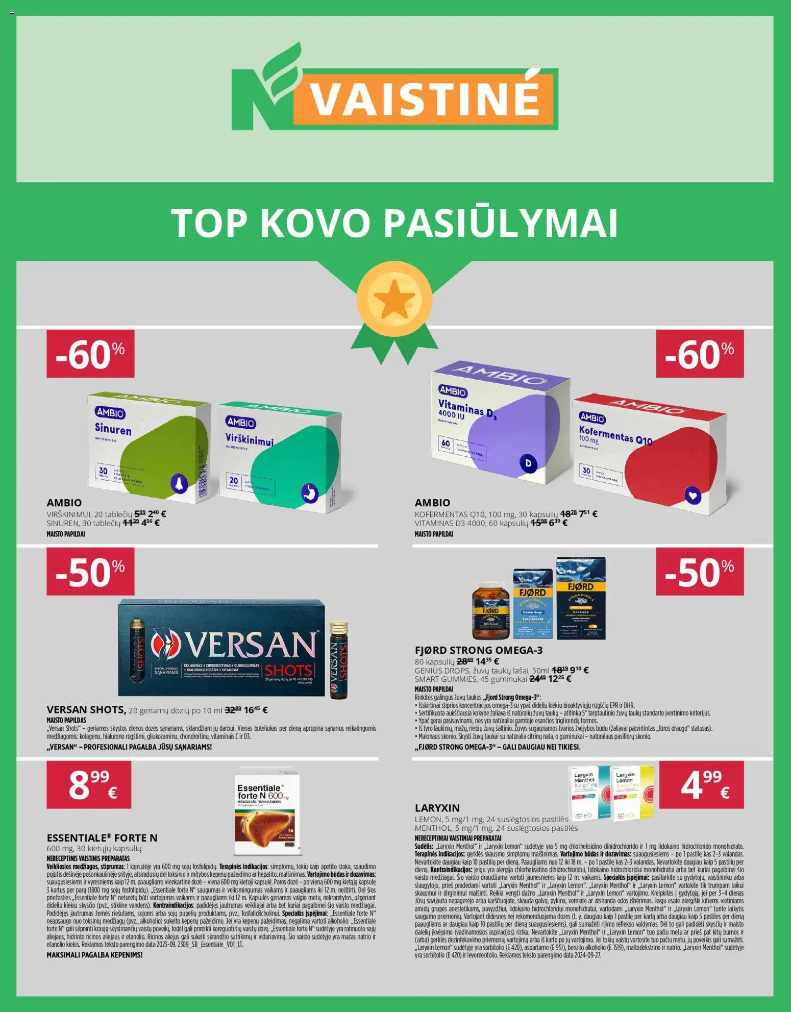 Norfa vaistinė akcijos nuo 01.03.2026 | Puslapis: 1 | Prekių: Aliejus, Guminukai