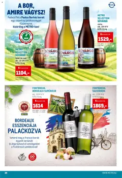 Metro akciós ujság - amely érvényes a következő dátumtól: 01.06.2025 | Oldal: 20 | Termékek: Bor, Fehérbor, Vörösbor