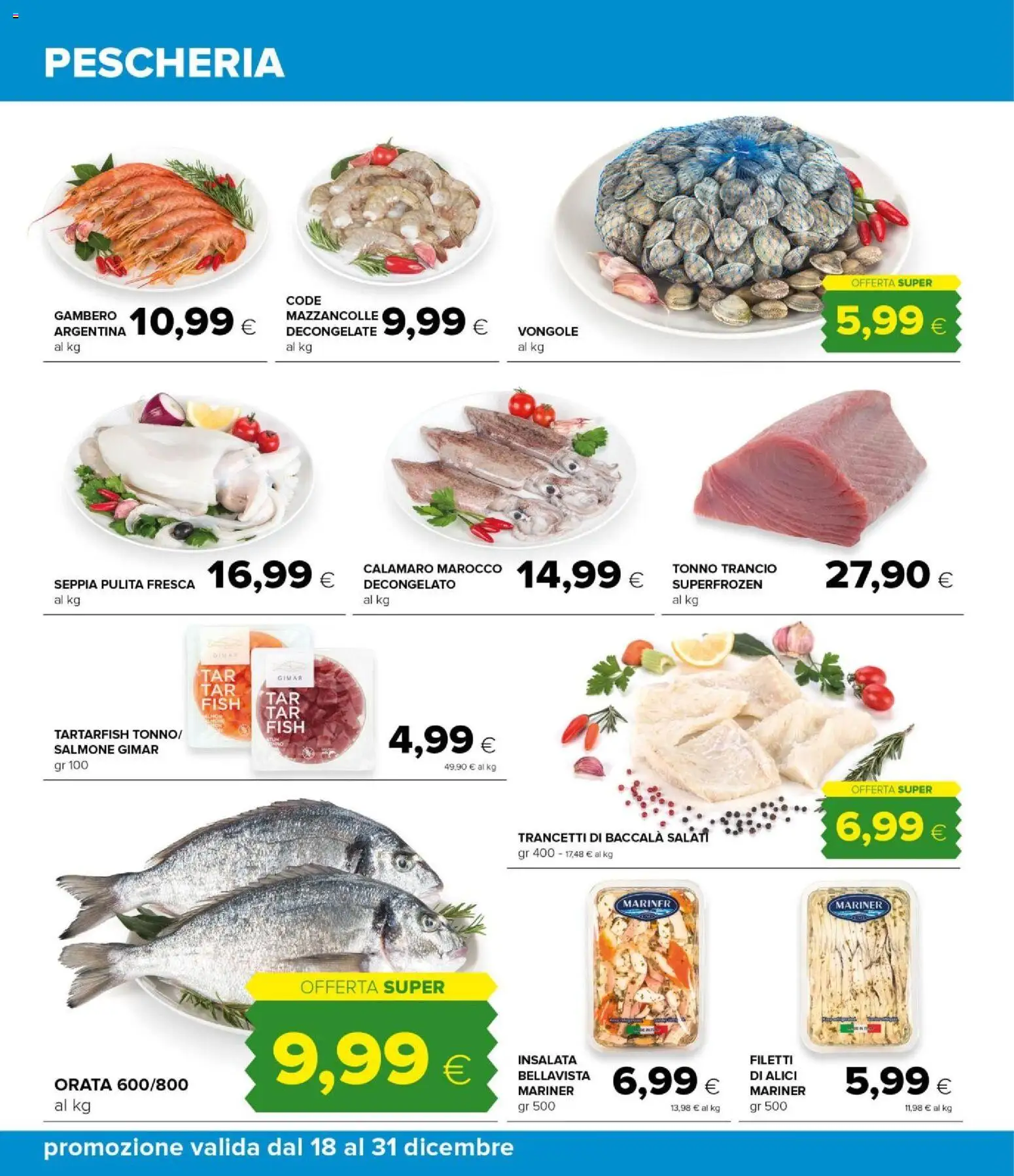 Volantino Oasi del 18.12.2025 | Pagina: 24 | Prodotti: Salmone, Vongole, Insalata, Orata