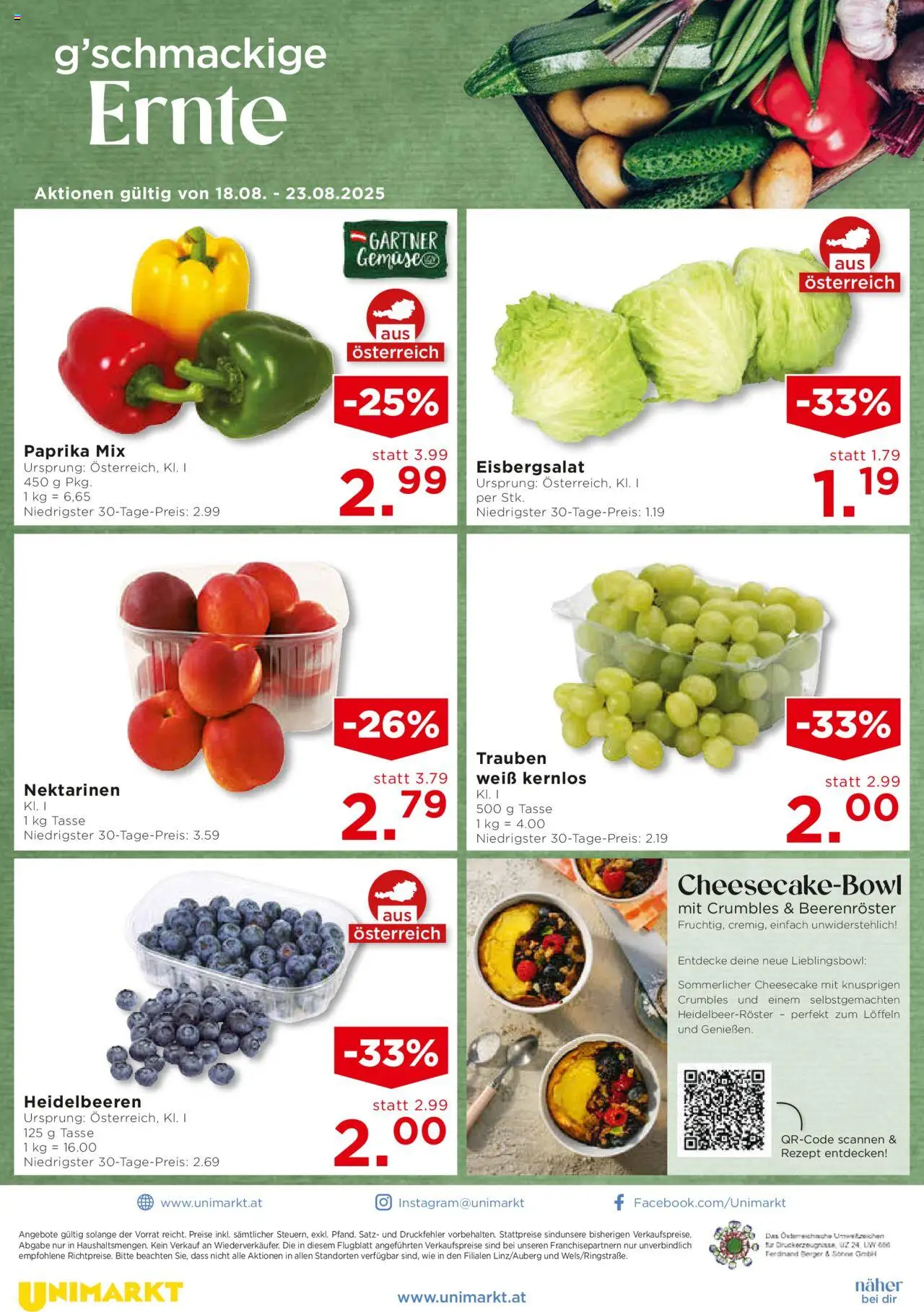 Unimarkt Salzburg gültig ab 20.08.2025 | Seite: 16