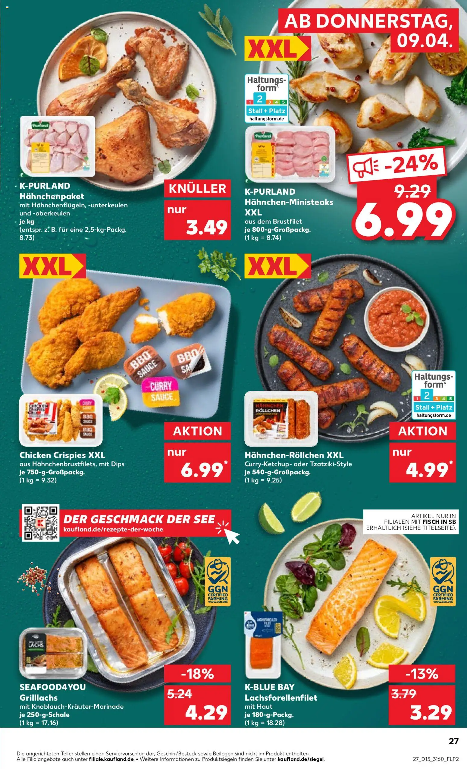 Kaufland Prospekt Frankfurt (Oder)	 – gültig ab 09.04.2026 | Seite: 27 | Produkte: Fisch