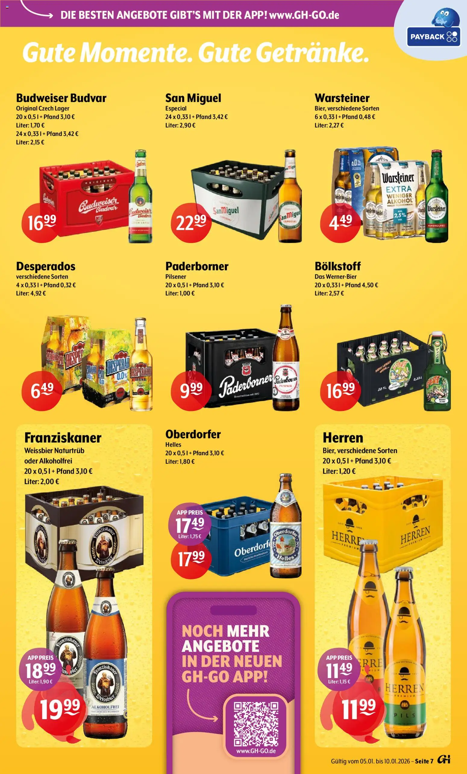 Getränke Hoffmann - Hamburg – gültig ab 05.01.2026 | Seite: 7 | Produkte: Franziskaner, Weißbier, Warsteiner, Desperados