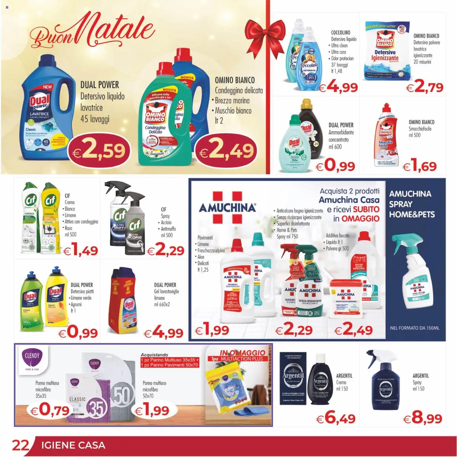 Volantino MerSi Supermercati del 13.12.2025 | Pagina: 22 | Prodotti: Crema, Anticalcare, Agrumi, Lavatrice