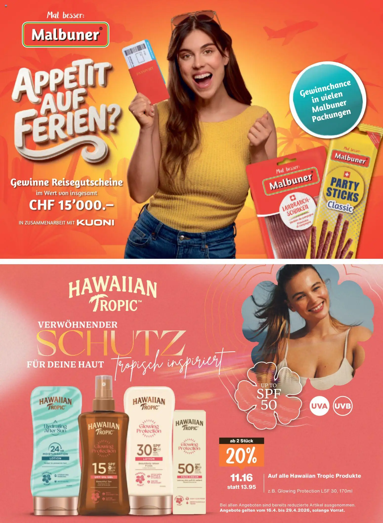 Migros aktionen Magazin – gültig ab 15.04.2026 | Seite: 58 | Produkte: Insgesamt, After Sun, Schinken