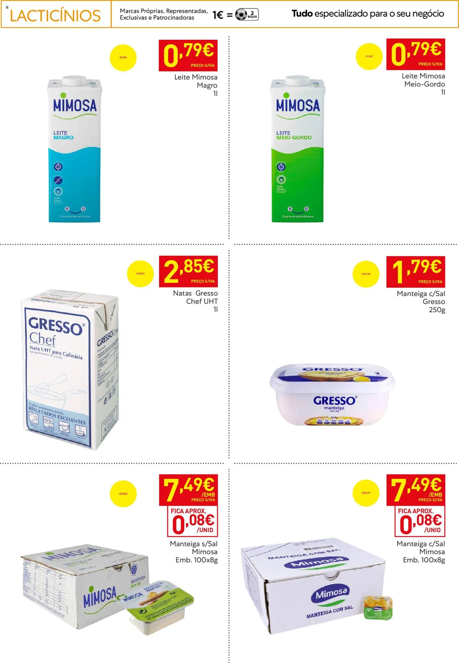 Recheio - Horeca Bons Negócios Madeira │ válido de 07.04.2026 | Página: 16 | Produtos: Sal, Leite, Manteiga, Natas