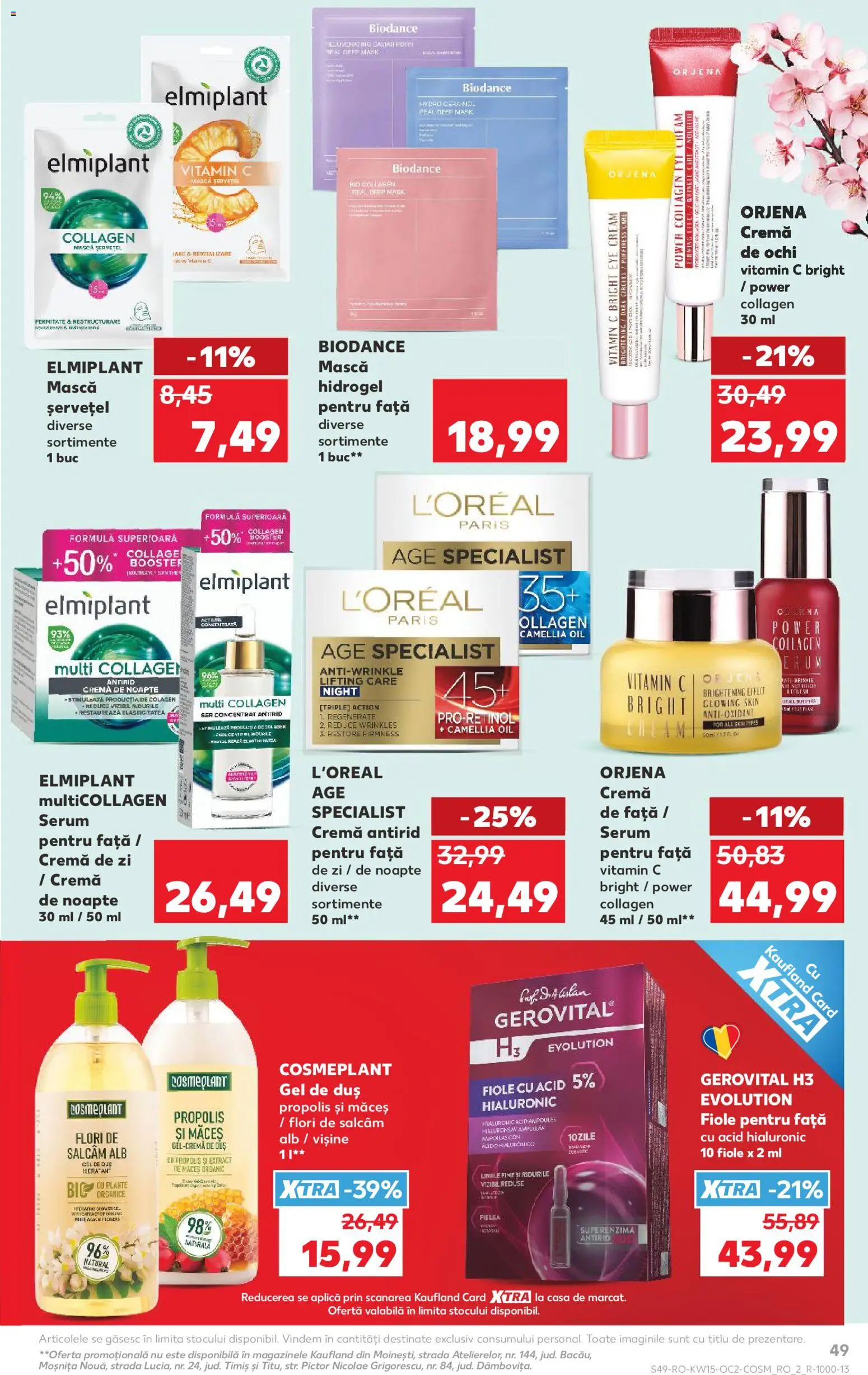 Noul catalog Kaufland – valabil de la 08.04.2026 | Pagină: 49 | Produse: Cremă de zi, Cremă de noapte, Gel de duș, Propolis