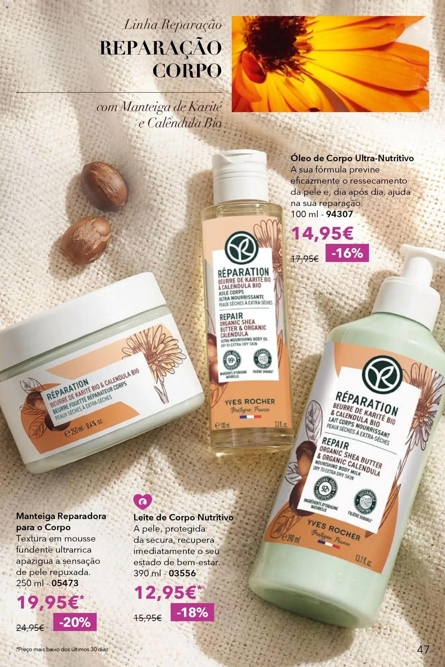 Yves Rocher catálogo 5 │ válido de 31.03.2026 | Página: 47 | Produtos: Leite, Manteiga, Óleo