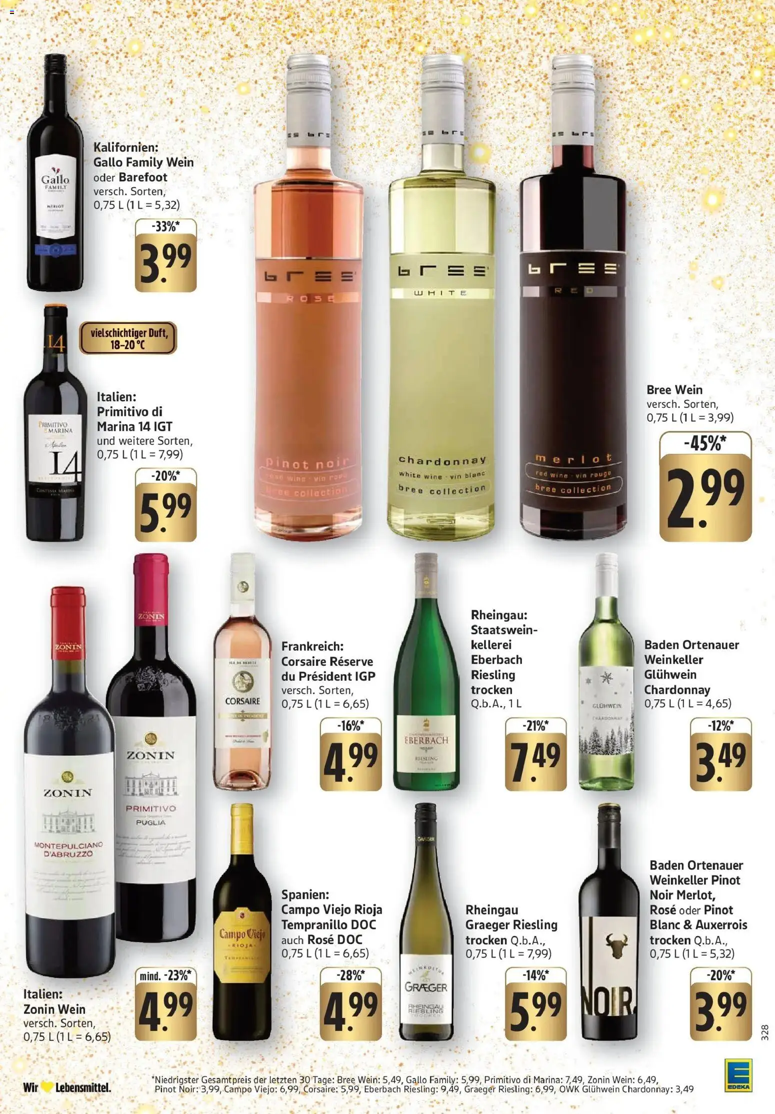 Edeka prospekt Bad Camberg	 – gültig ab 08.12.2025 | Seite: 29 | Produkte: Merlot, Bree, Rouge, Wein