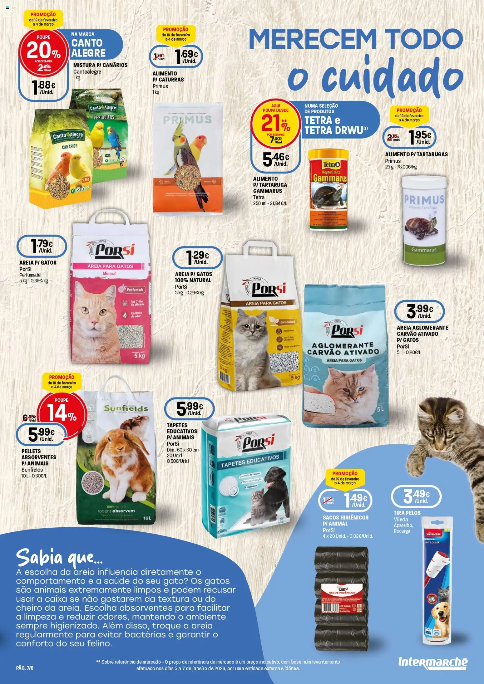 Intermarché Especial Animal Contact │ válido de 19.02.2026 | Página: 7 | Produtos: Areia, Base, Caixa