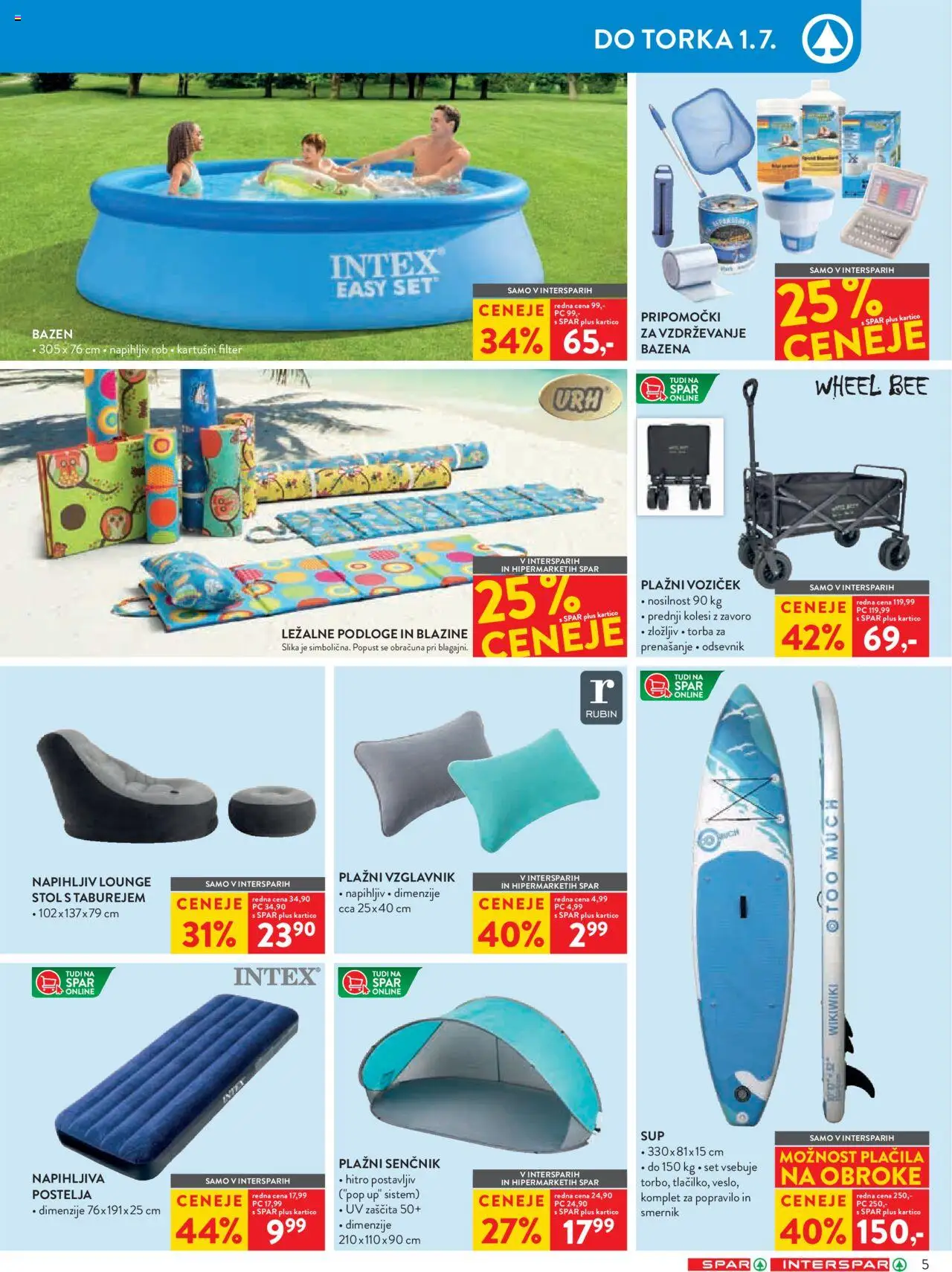 Spar katalog 25/25 │ velja od 18.06.2025 | Stran: 5 | Izdelki: Bazen, Senčnik, Torba, Voziček