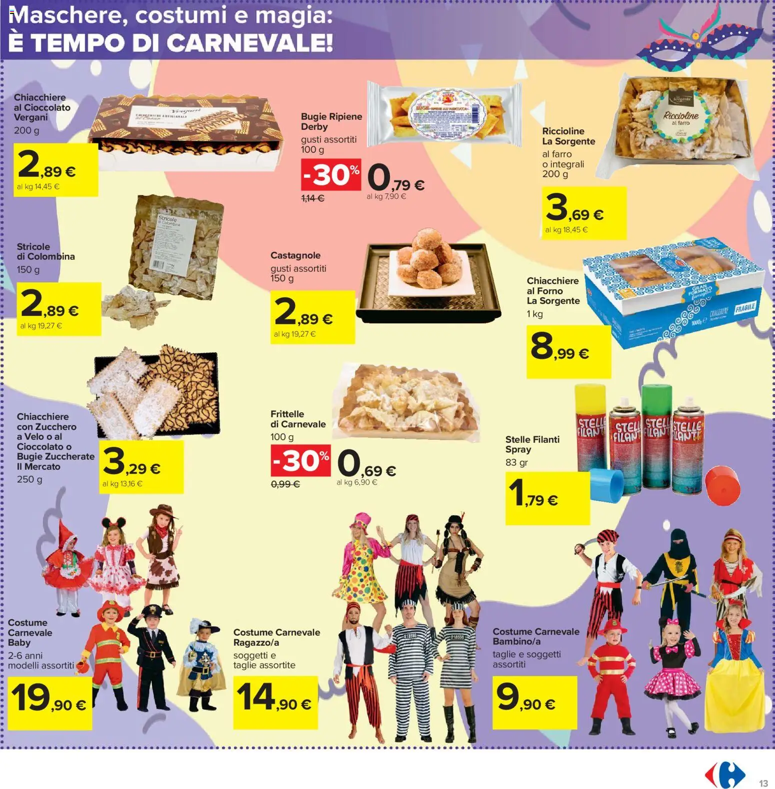 Volantino Carrefour del 27.01.2026 | Pagina: 13 | Prodotti: Cioccolato, Zucchero, Forno, Farro
