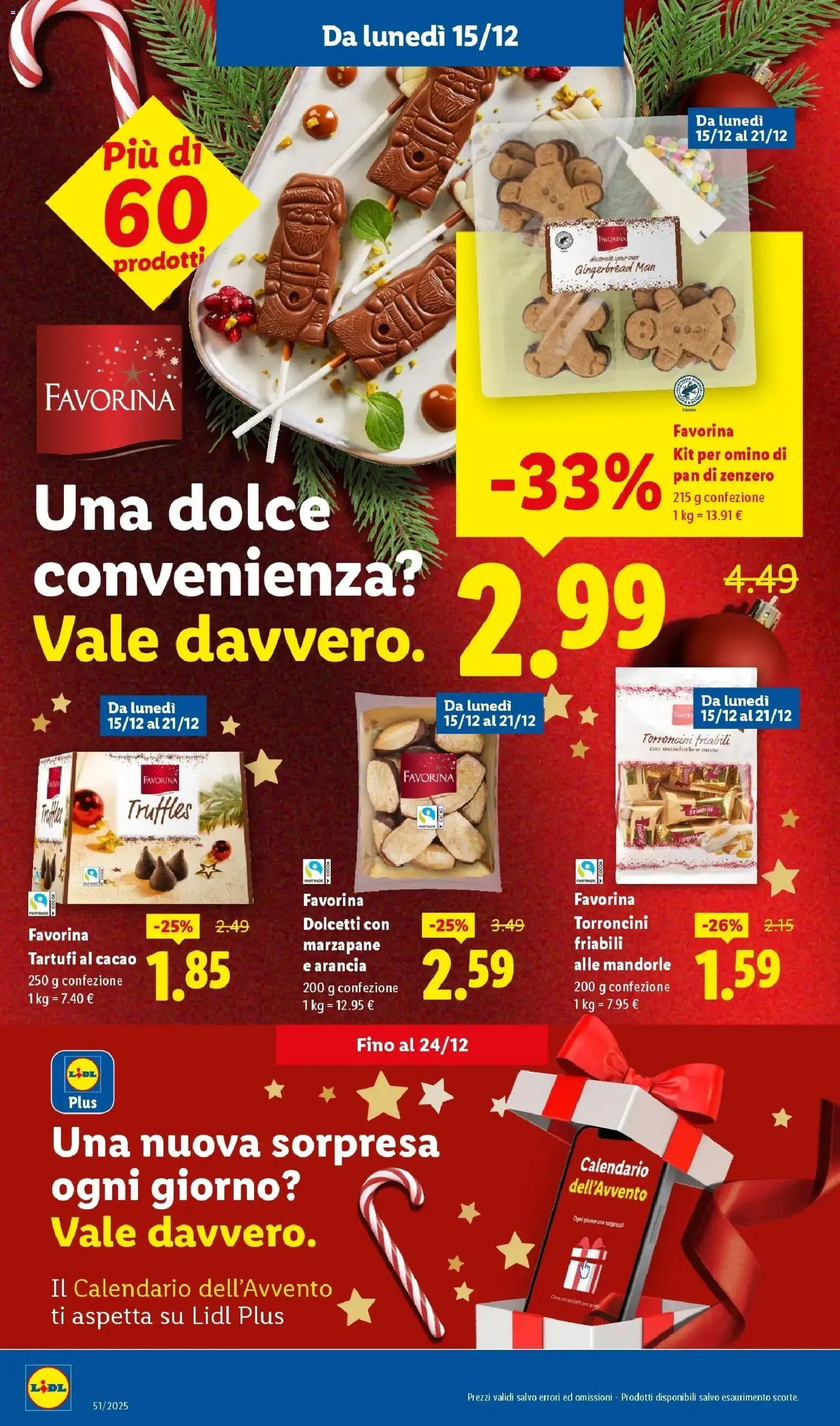 Volantino Lidl del 14.12.2025 | Pagina: 22 | Prodotti: Arancia, Cacao, Torroncini, Miele
