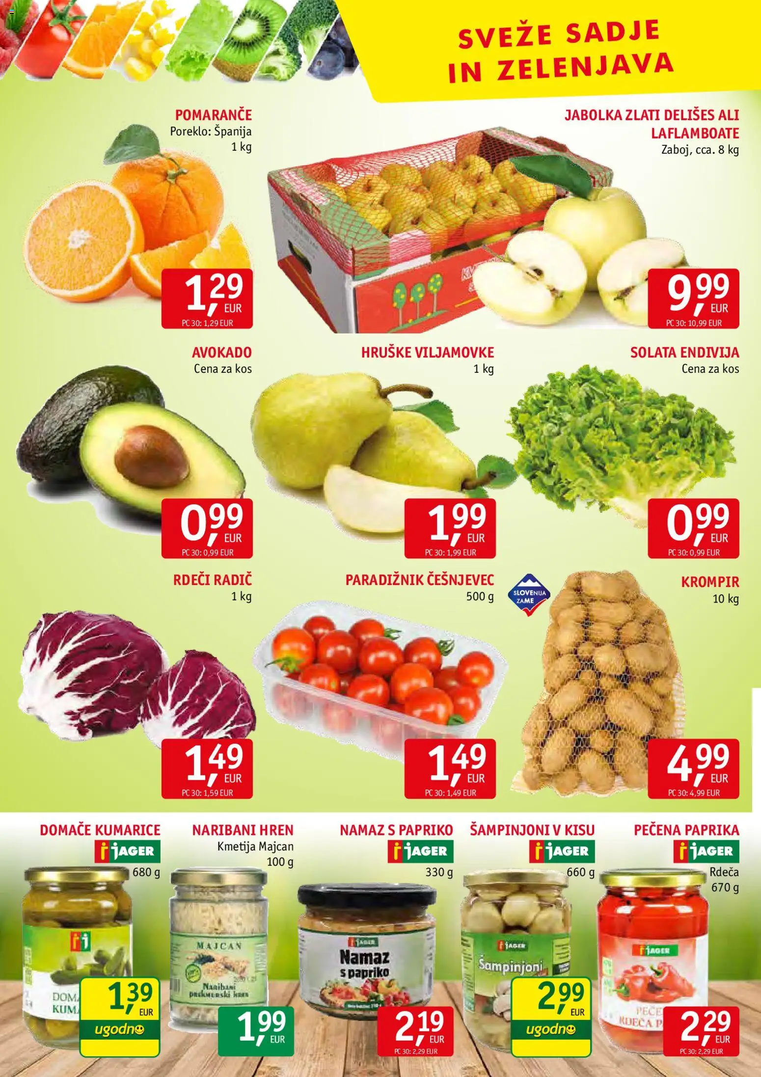 Novi Jager katalog ponudbe – veljaven od 17.12.2025 | Stran: 8 | Izdelki: Paradiznik, Kumarice, Avokado, Krompir