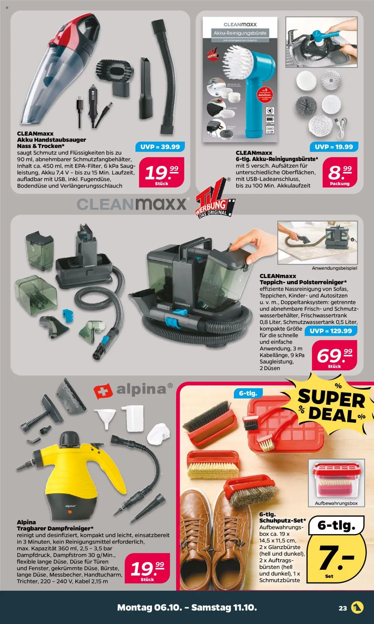 Netto Prospekt 	 – gültig ab 06.10.2025 | Seite: 23 | Produkte: Kabel, Box, Teppich