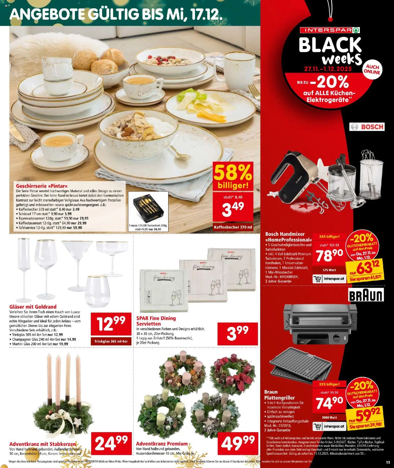 Interspar - Black Friday gültig ab 27.11.2025 | Seite: 13 | Produkte: Tisch