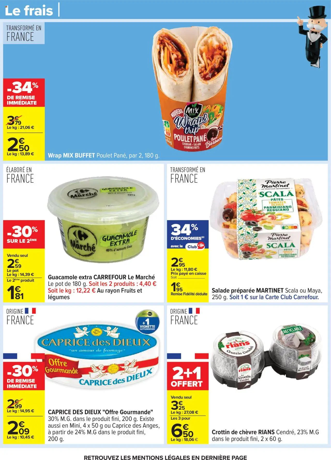  | Page: 46 | Produits: Caprice des dieux, Fromage, Tomates, Oignons
