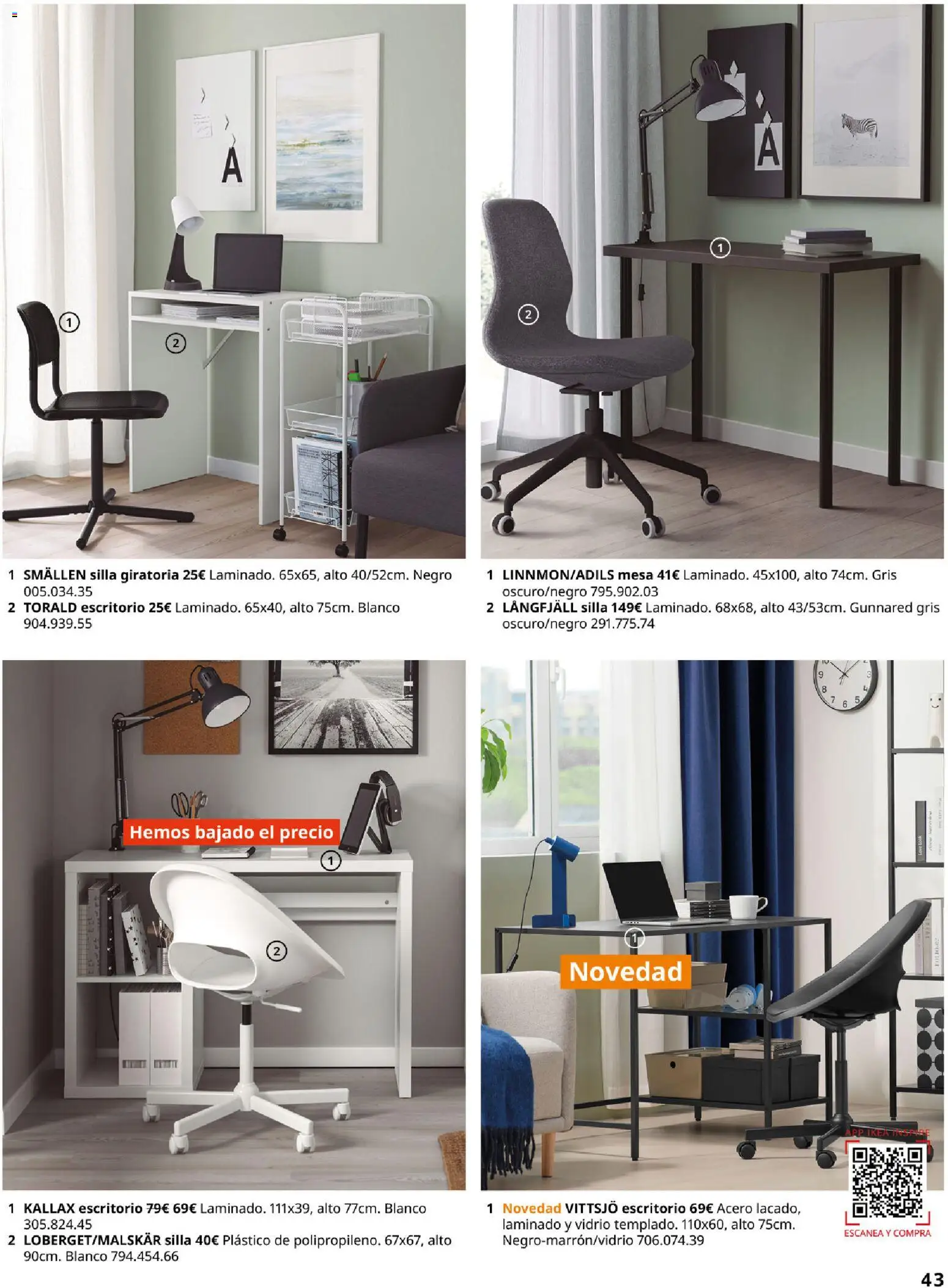 IKEA - Precios bajos │ válido desde el 13.04.2026 | Página: 43 | Productos: Silla giratoria, Mesa, Silla