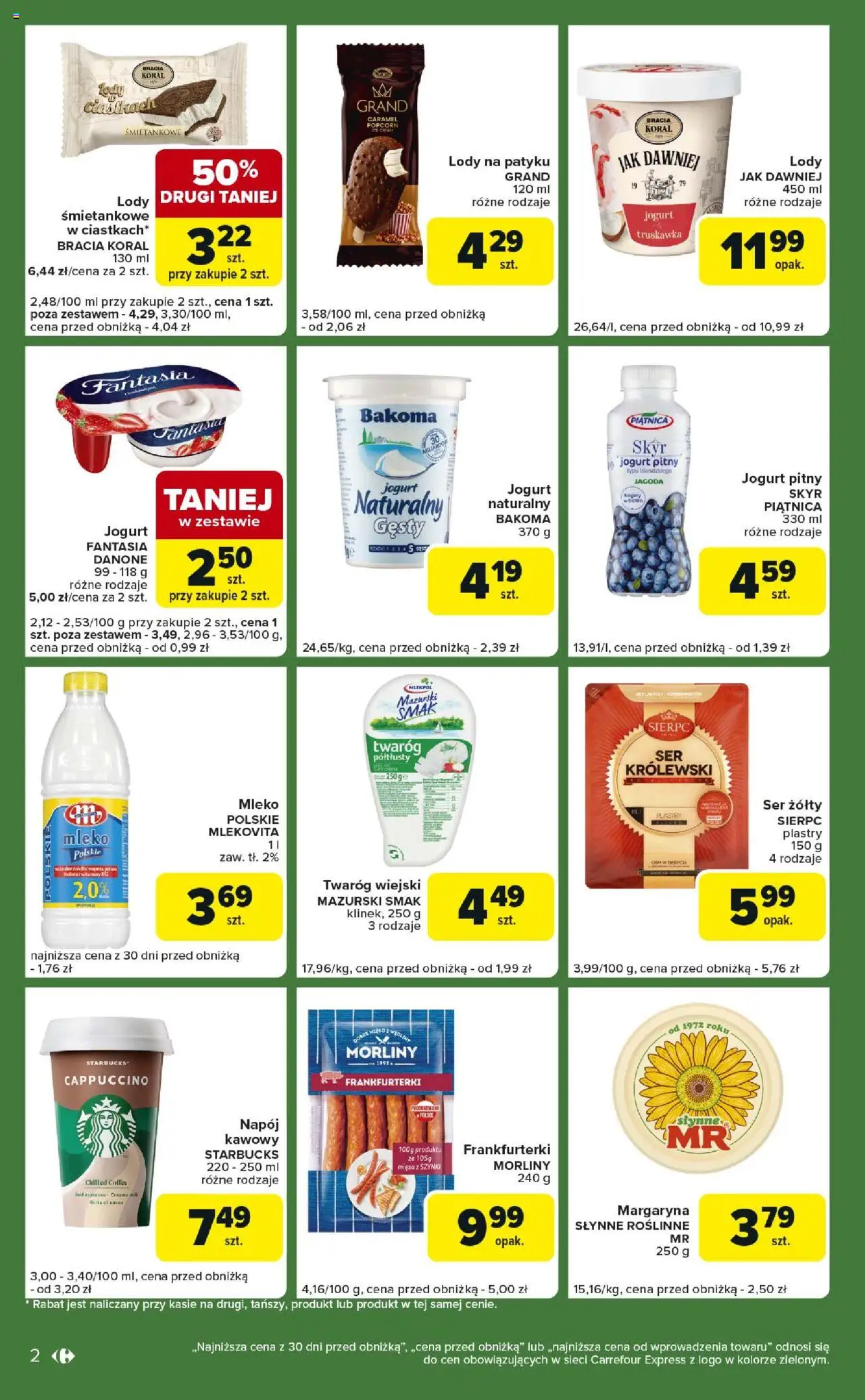 Carrefour Gazetka - Express II od 26.08.2025 | Strona: 2 | Produkty: Jogurt pitny, Jogurt naturalny, Cappuccino, Twaróg