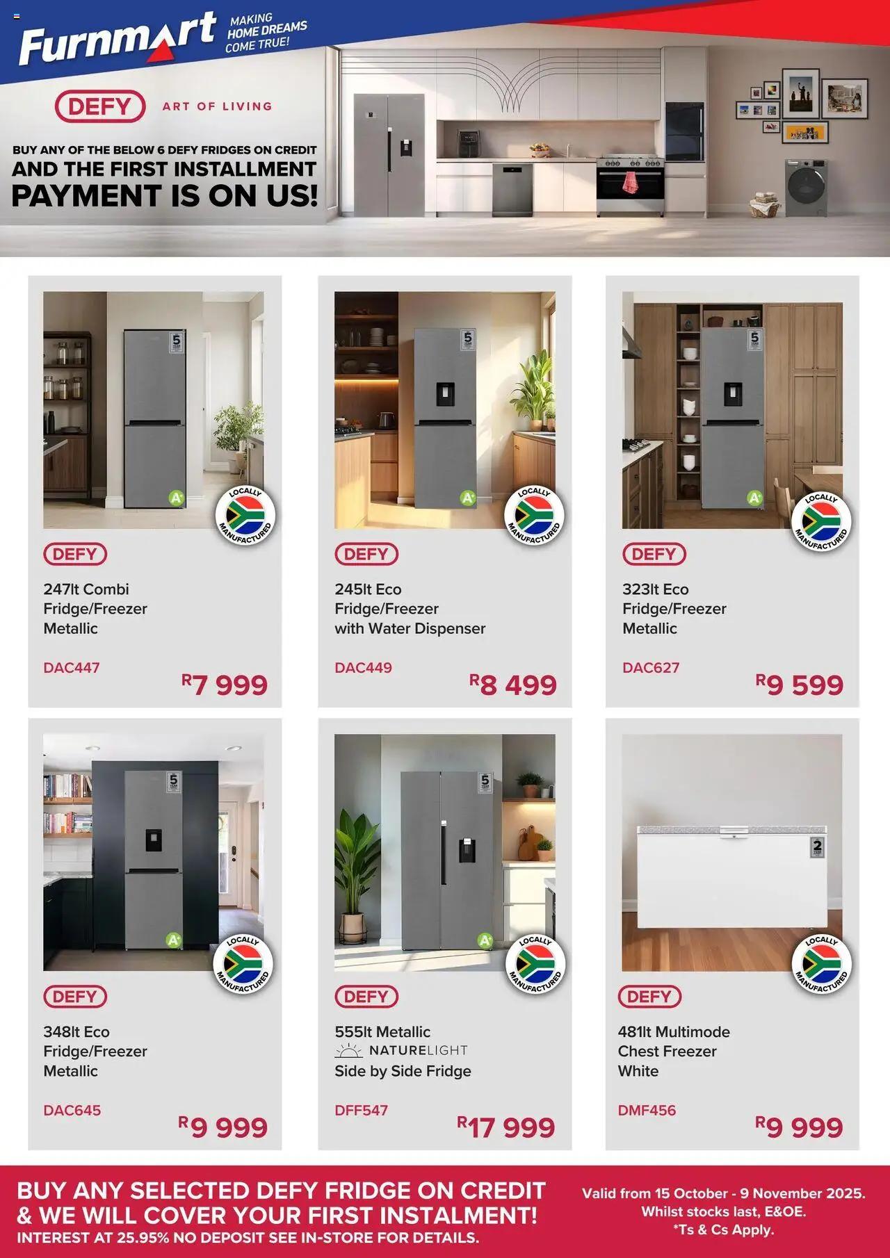 New Furnmart catalogue – valid from 15.10.2025 | Page: 1 | Products: Cover, Art, Fridge, Chest freezer