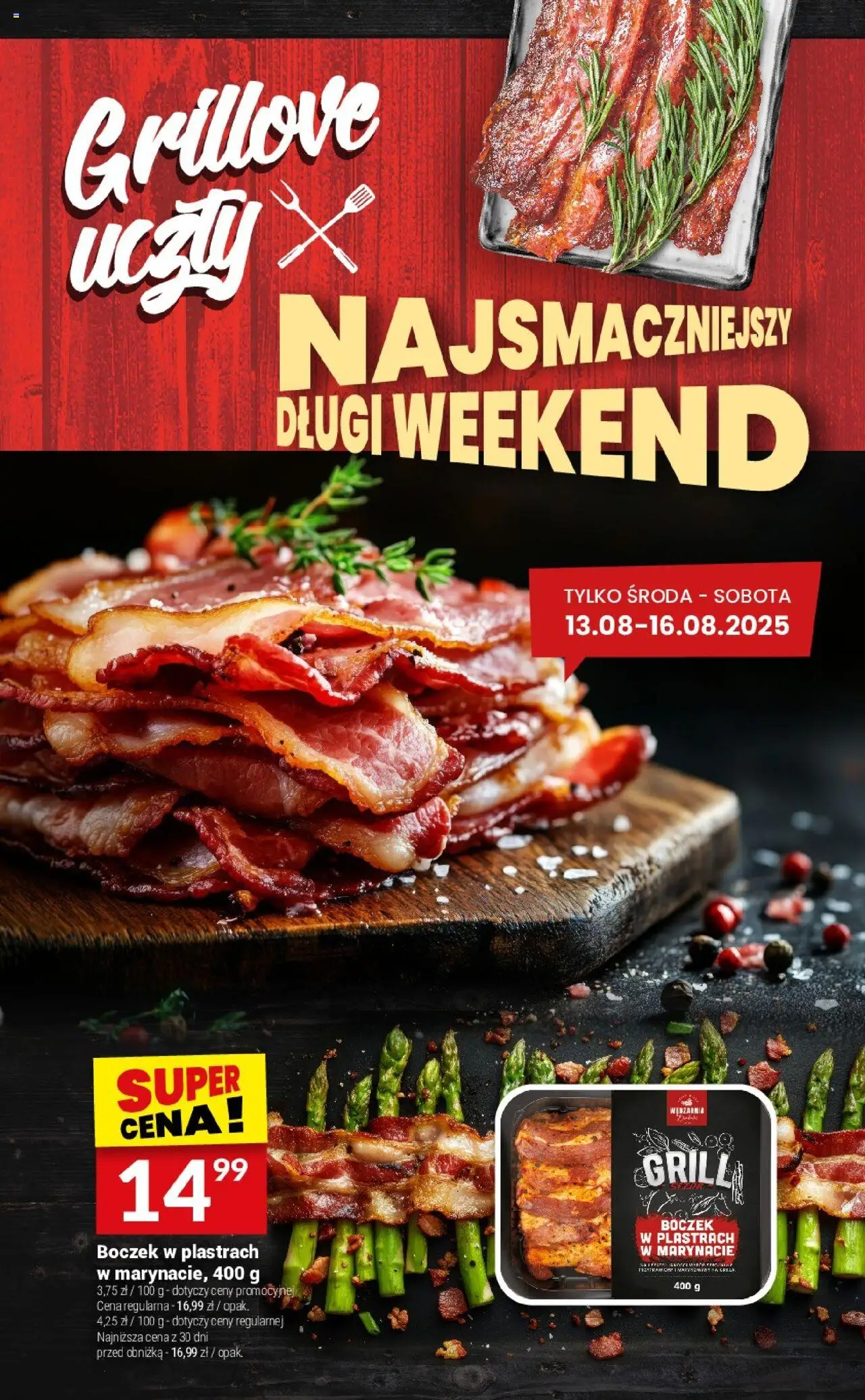 Twój Market Gazetka - Grill na weekend od 14.08.2025 | Strona: 6 | Produkty: Grill, Boczek