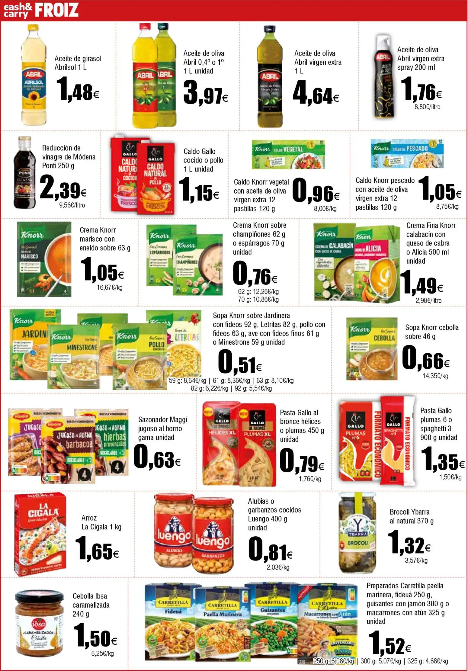 Froiz - Folleto Cash │ válido desde el 22.01.2026 | Página: 2 | Productos: Calabacín, Pescado, Aceite de oliva, Δεξαμενή