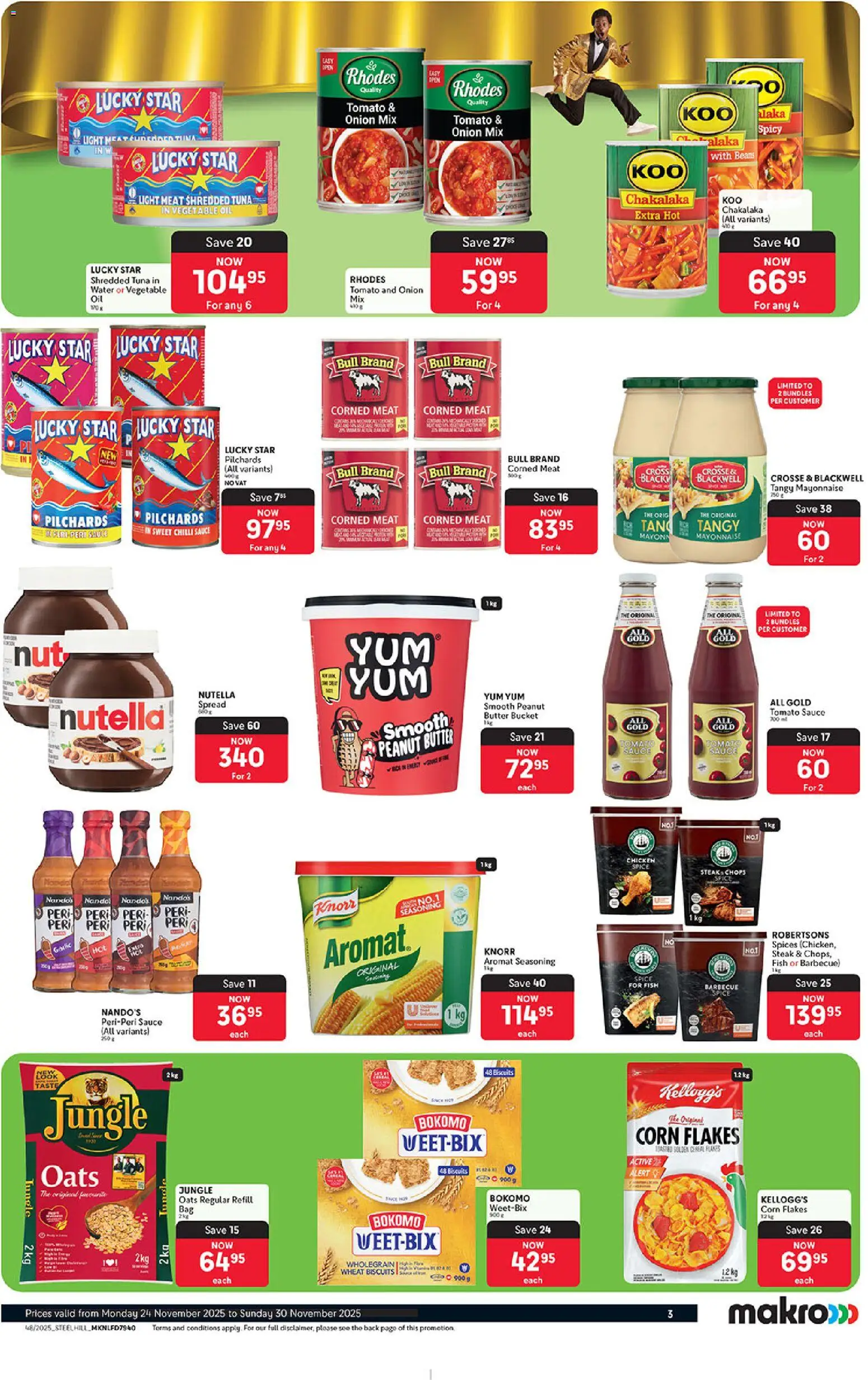 New Makro catalogue – valid from 24.11.2025 | Page: 3 | Products: Tomato sauce, Aromat, Spices, Chilli