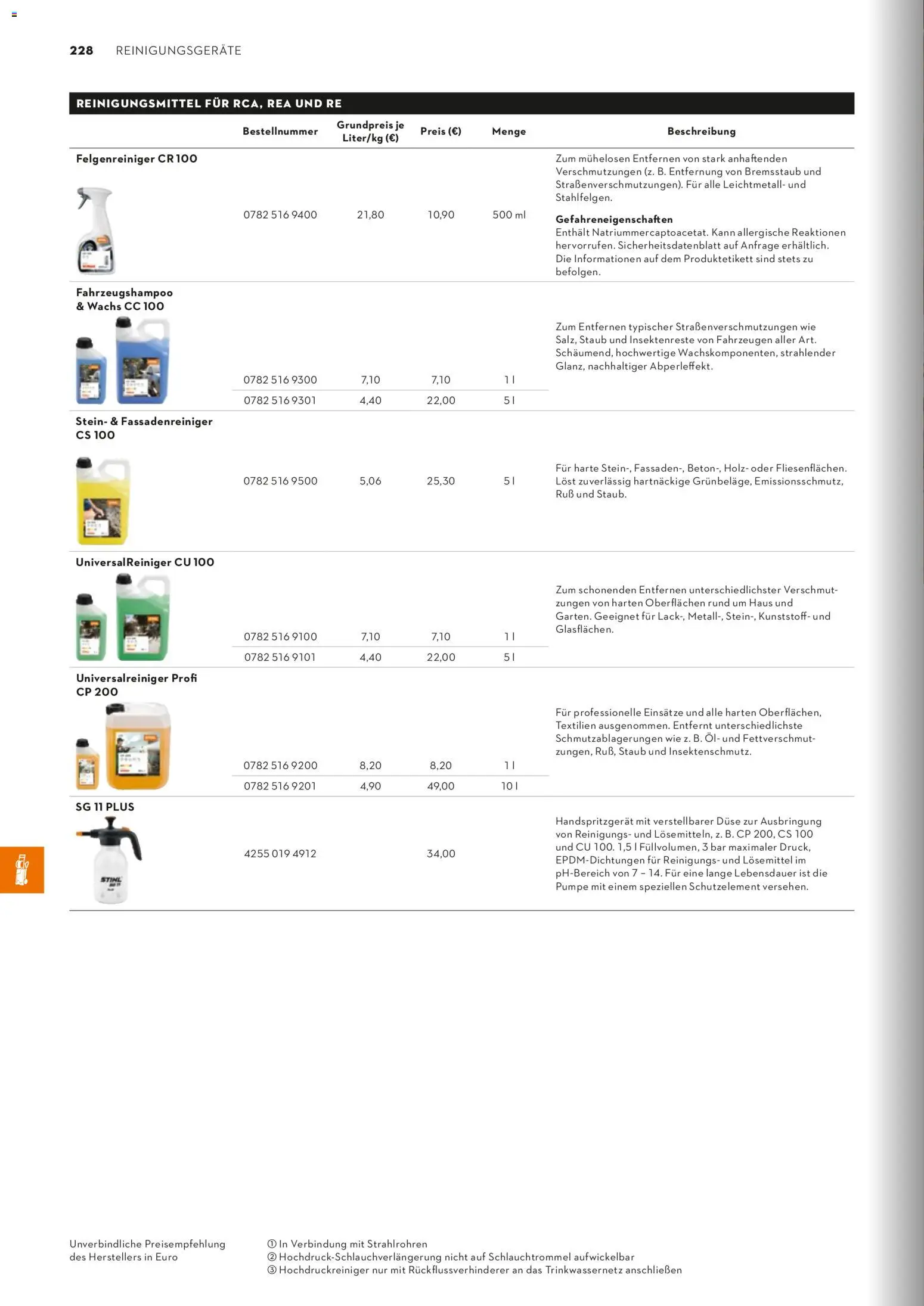 STIHL Katalog – gültig ab 01.01.2026 | Seite: 228 | Produkte: Öl, Hochdruckreiniger